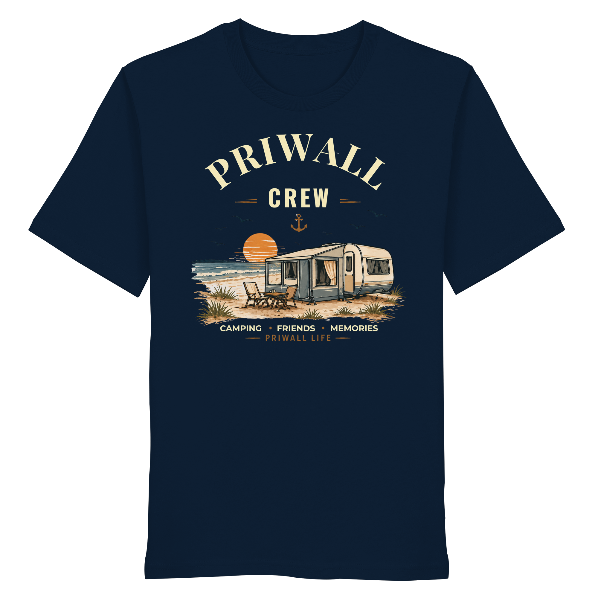 Priwall Crew Dark Edition T-Shirt – Ostsee Shirt – Organic Unisex Baumwolle