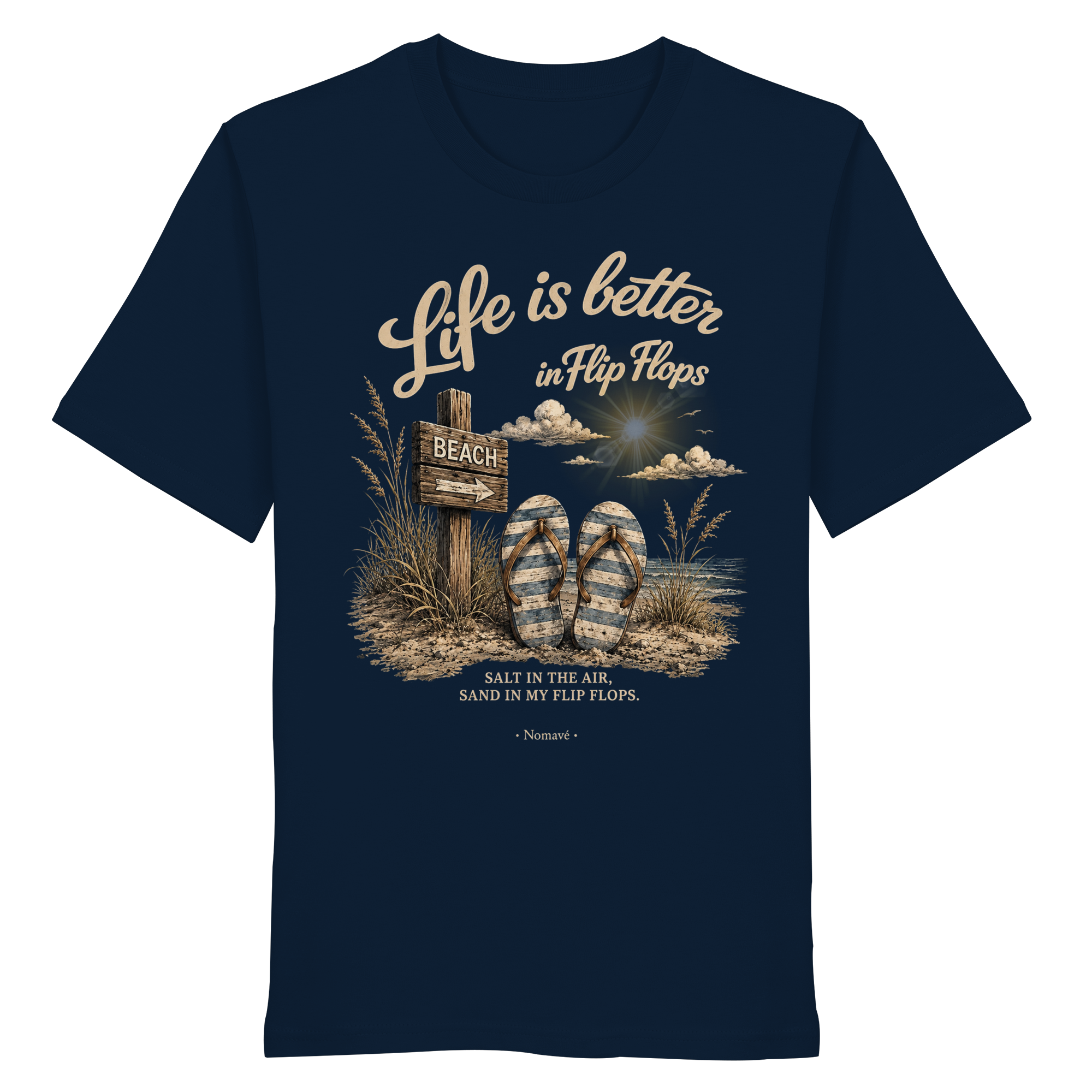 Life is better in Flip-Flops – Dark Edition | Bio T-Shirt