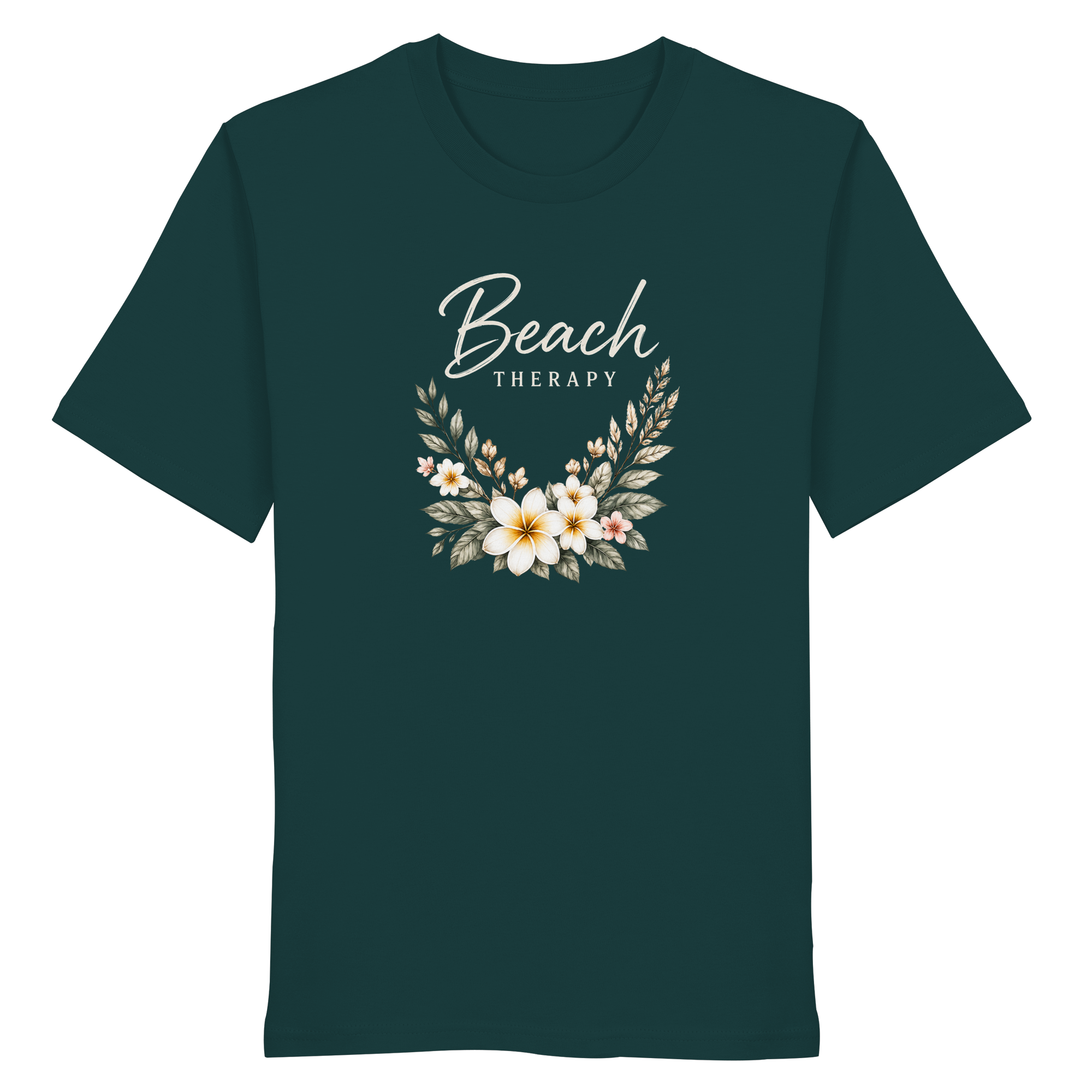 Beach Therapy – Floral Collection | Helle Schrift  - Organic Shirt