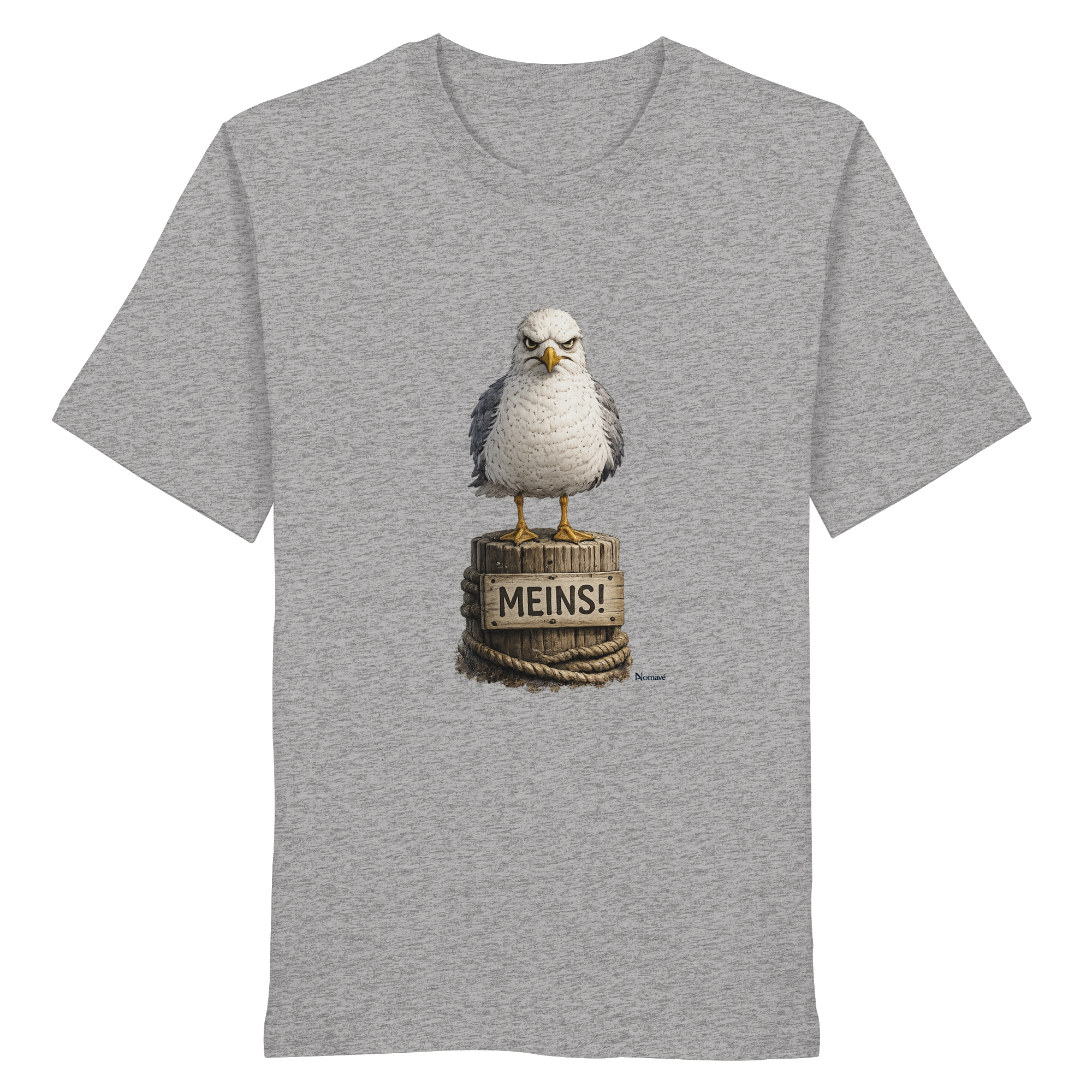 Möwe mit Meinung – MEINS! | - Organic Shirt