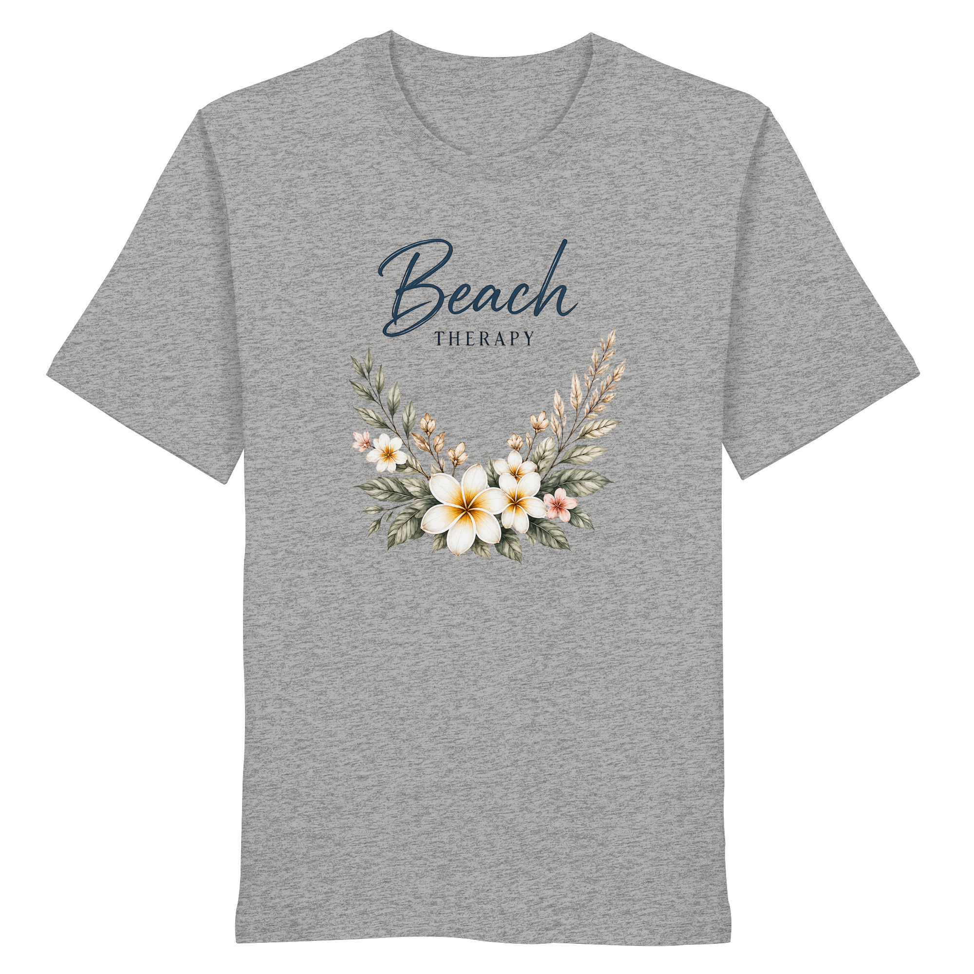 Beach Therapy | Florales Strandmotiv | Sommer | Urlaub | Meer | Blumen | - Organic Shirt