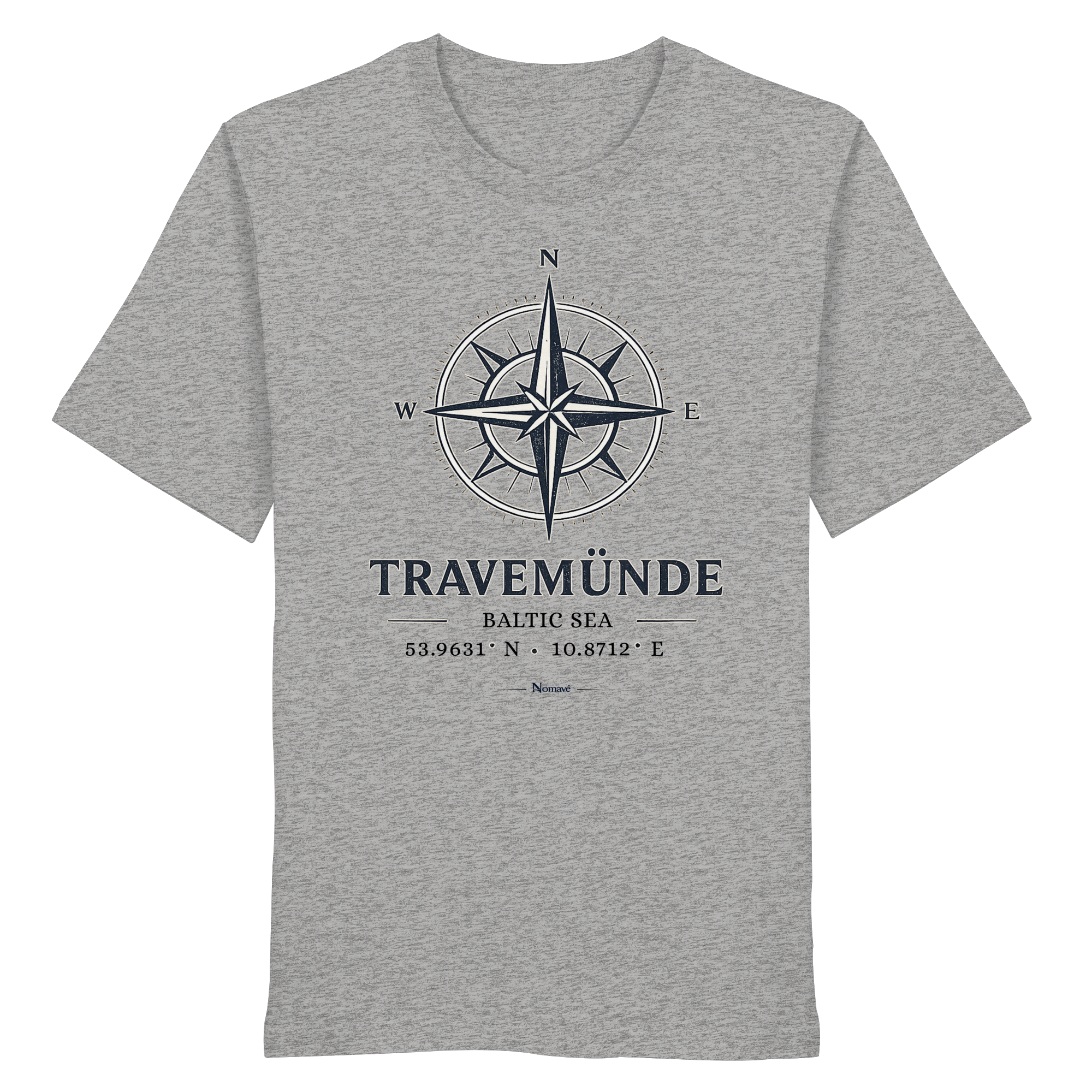 Travemünde Windrose – Baltic Sea Bio T-Shirt aus 100 % Bio-Baumwolle