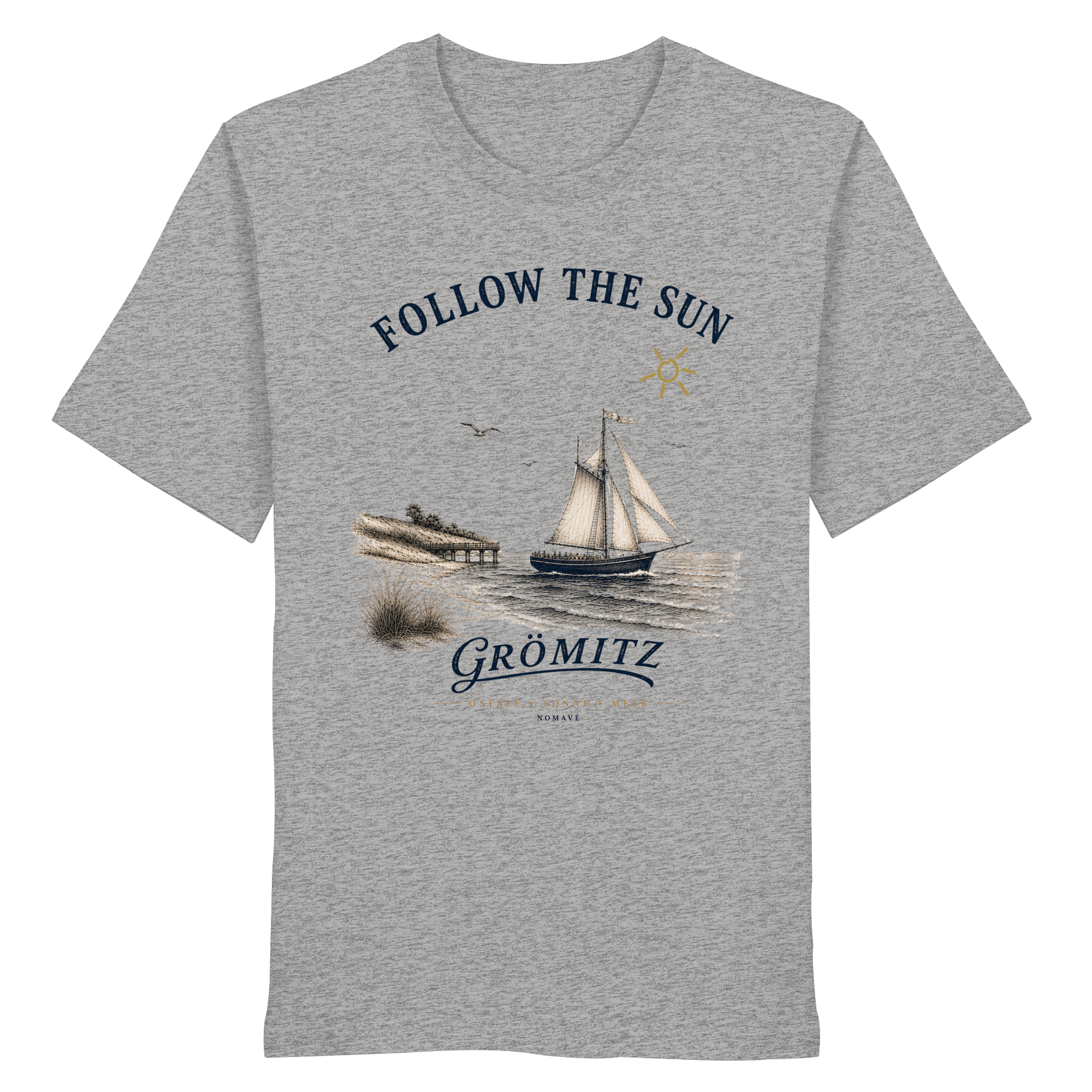 Grömitz - Follow the Sun - Bio Ostsee T - Shirt