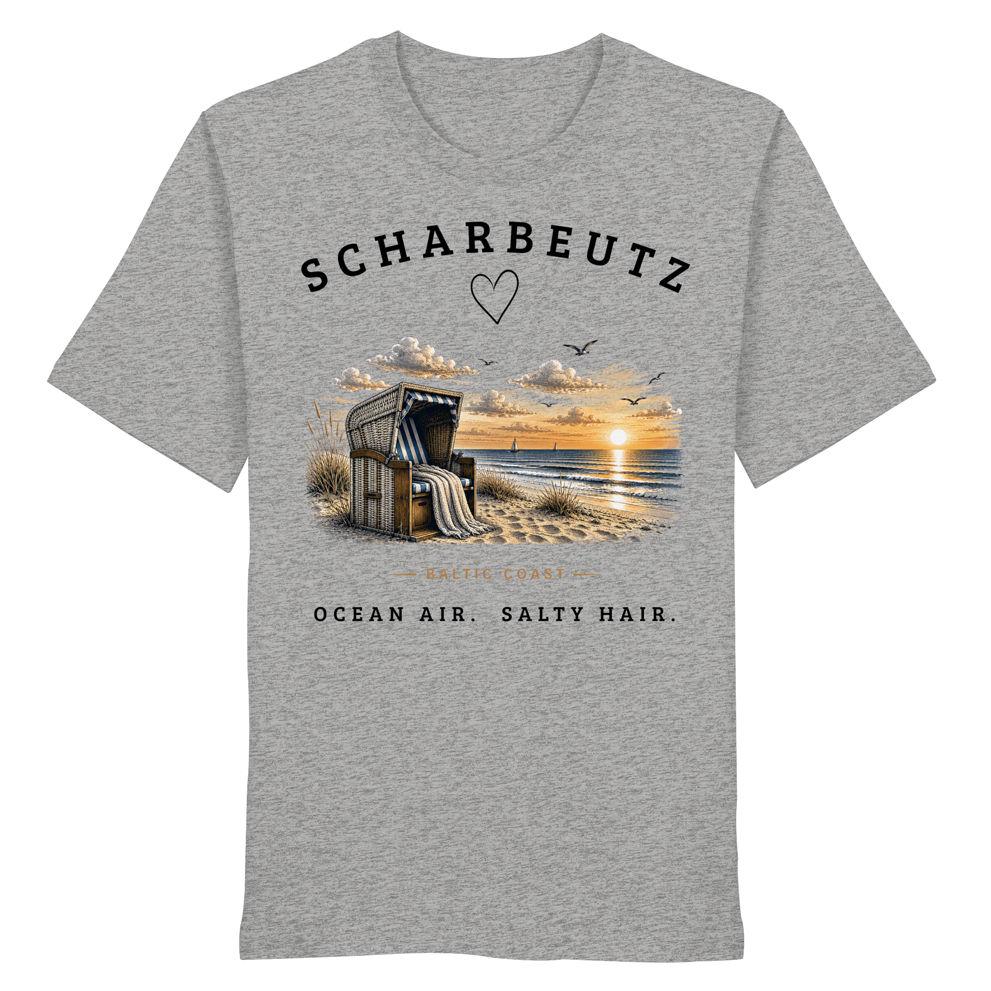 Scharbeutz Ostsee Shirt – Strandkorb Sonnenuntergang