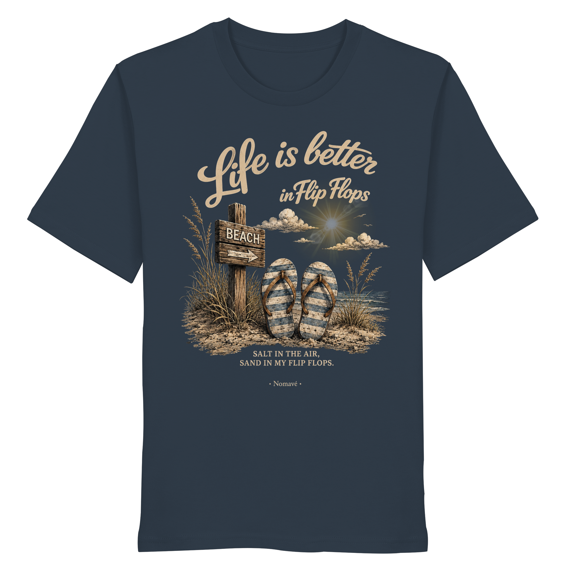 Life is better in Flip-Flops – Dark Edition | Bio T-Shirt