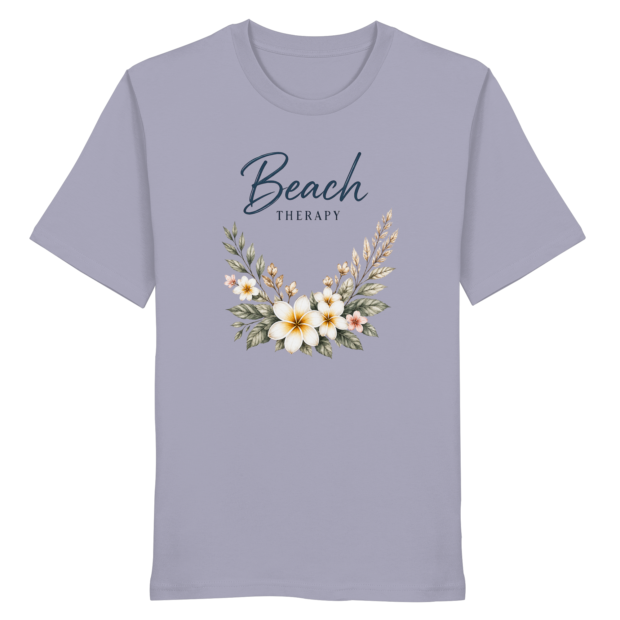 Beach Therapy | Florales Strandmotiv | Sommer | Urlaub | Meer | Blumen | - Organic Shirt