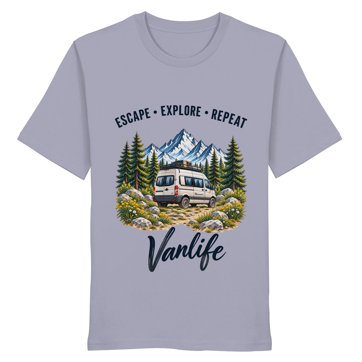 Escape • Explore • Repeat – Vanlife - Bio T-Shirt