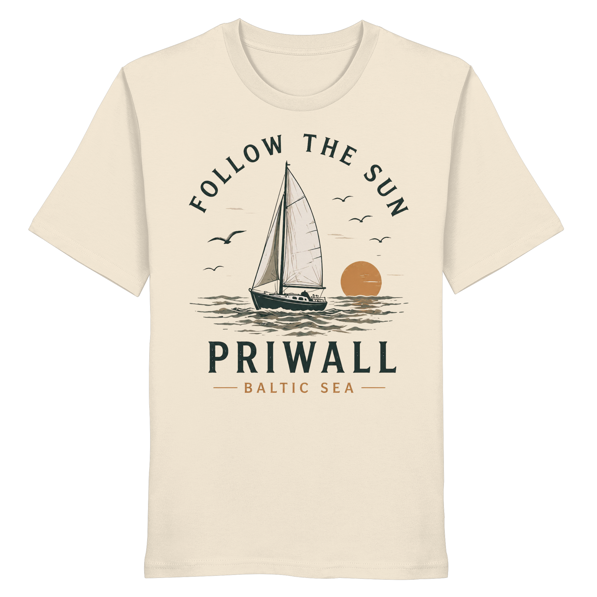 Follow the Sun T-Shirt – Ostsee Priwall – Baltic Coast Vibes