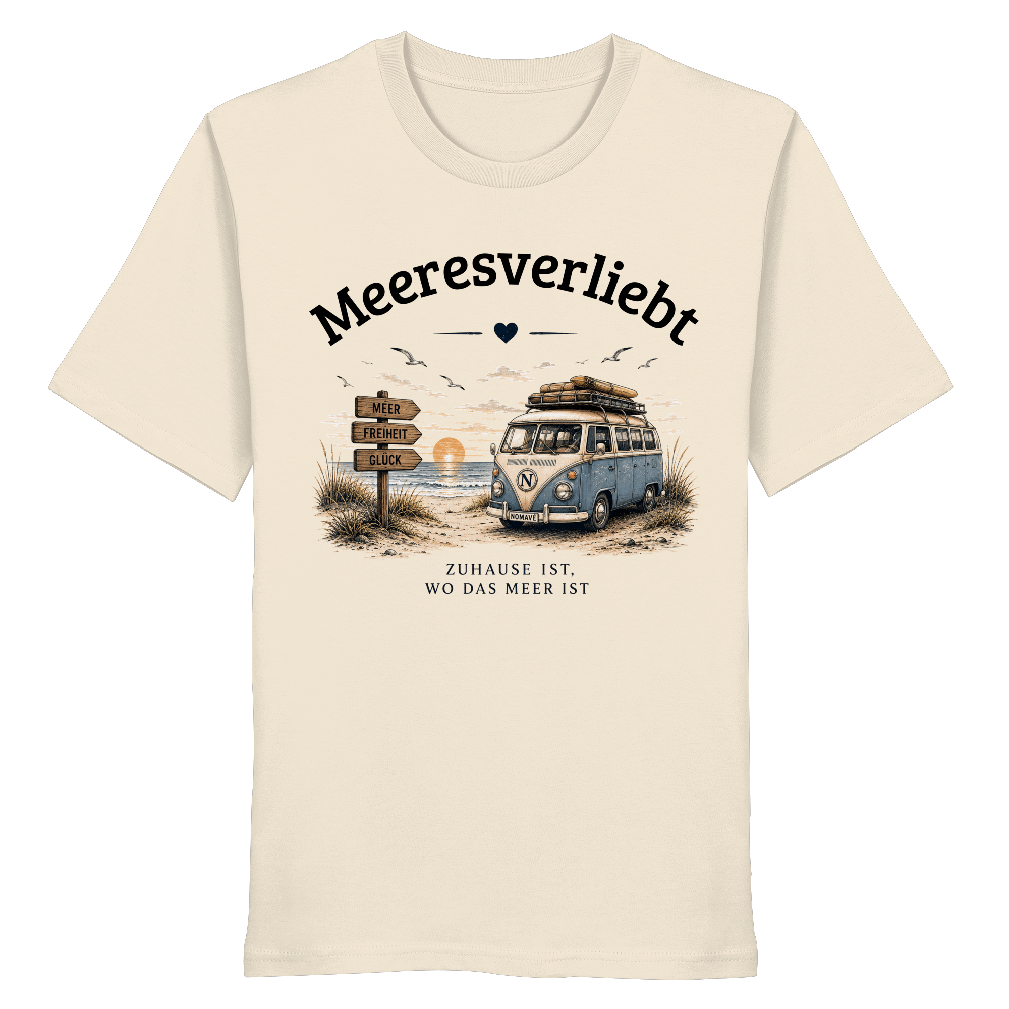 Meeresverliebt Bulli Shirt – Vanlife, Camping & Küstengefühl