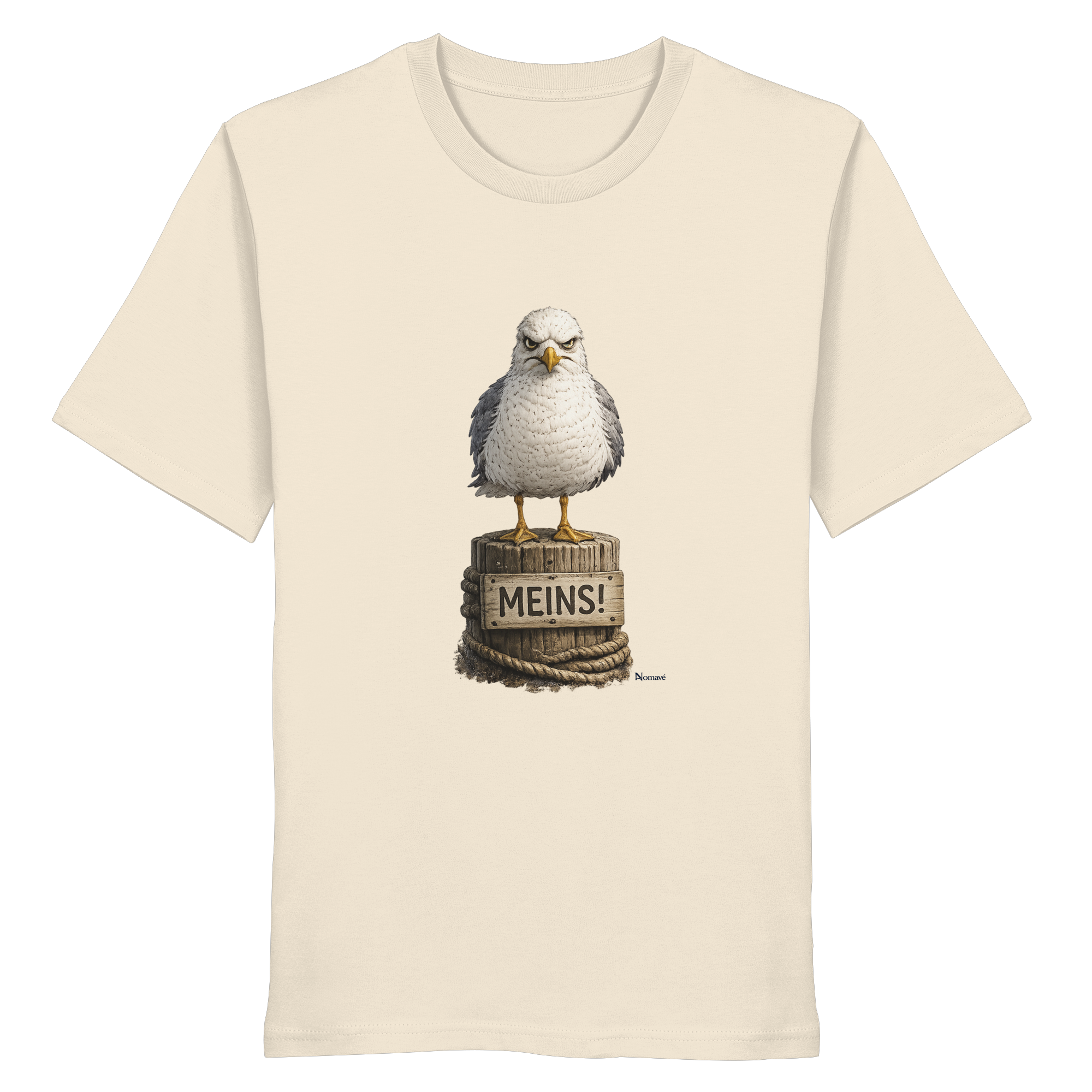 Möwe mit Meinung – MEINS! | - Organic Shirt