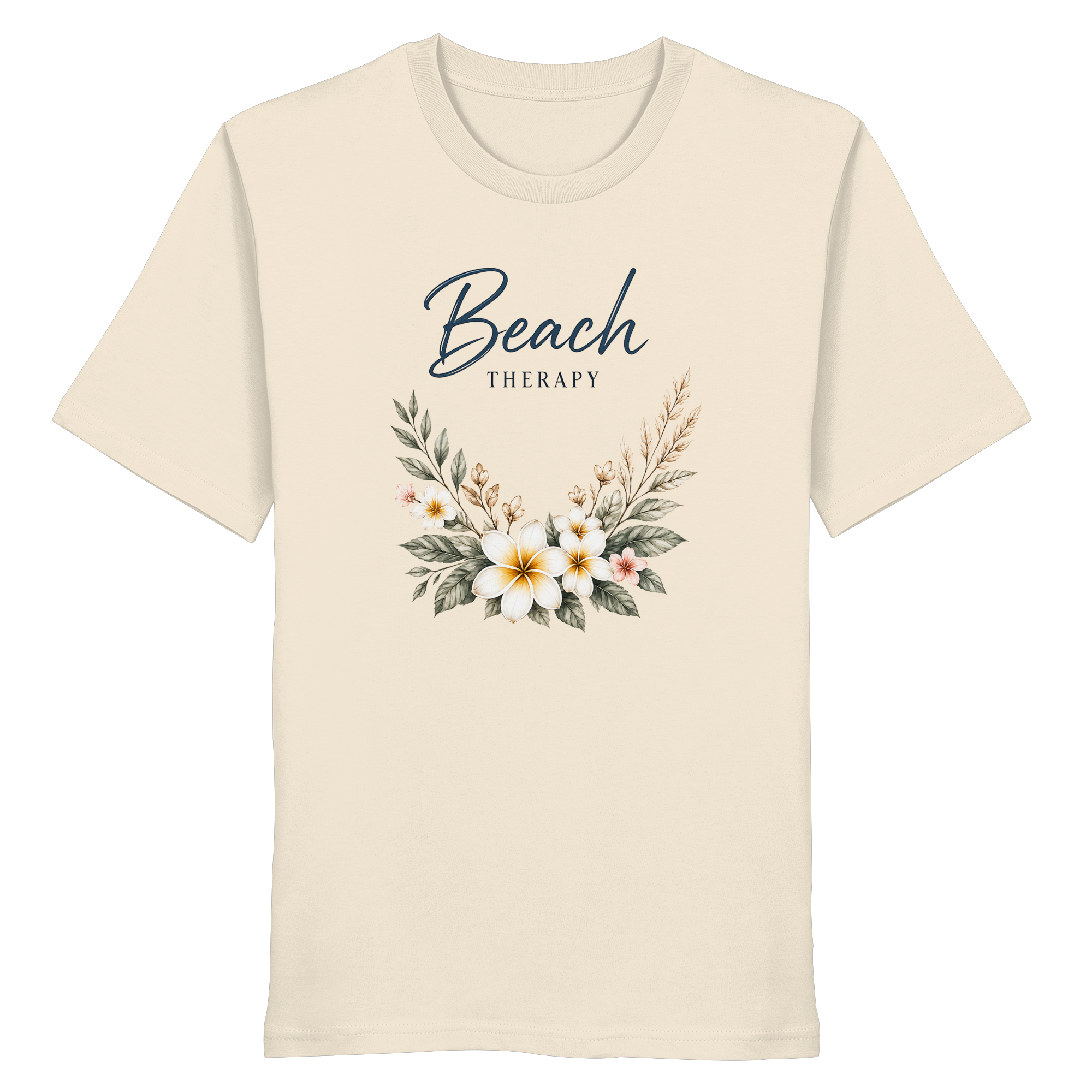 Beach Therapy | Florales Strandmotiv | Sommer | Urlaub | Meer | Blumen | - Organic Shirt