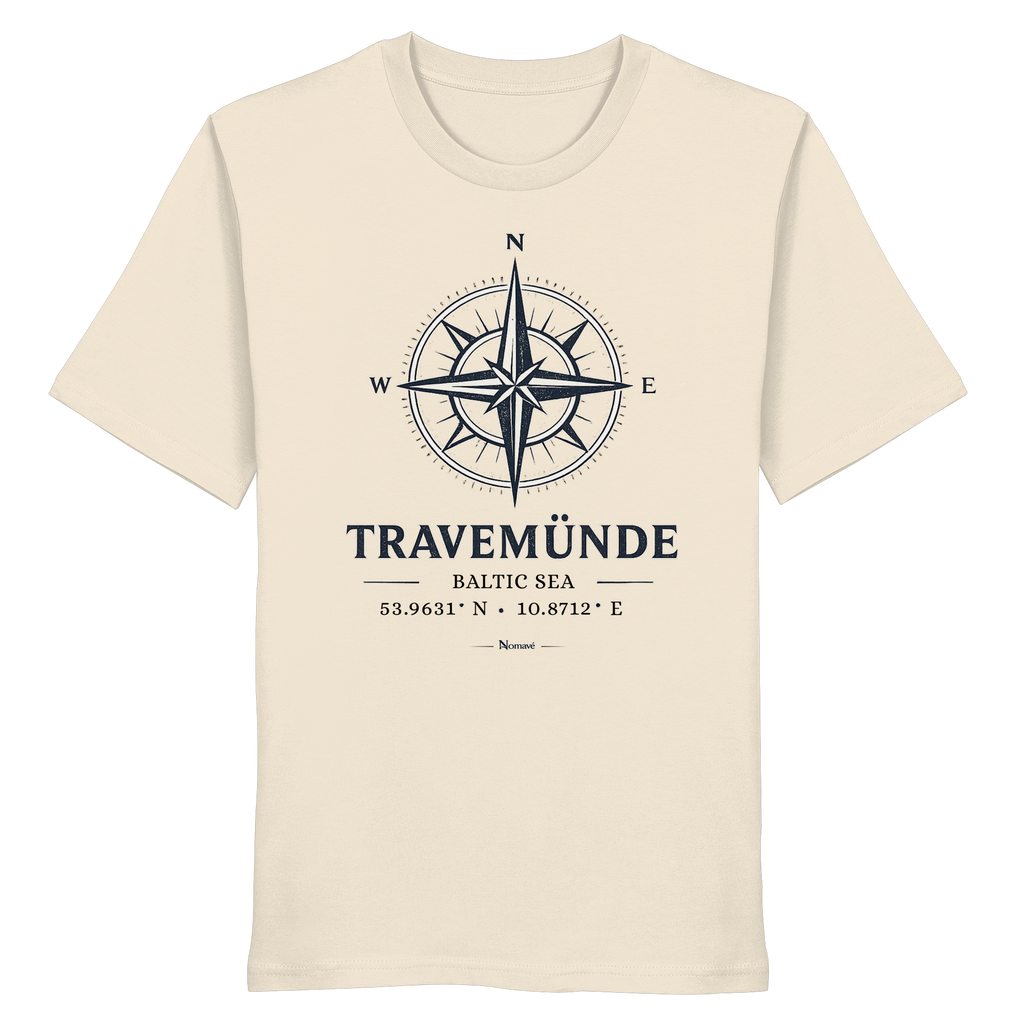 Travemünde Windrose – Baltic Sea Bio T-Shirt aus 100 % Bio-Baumwolle
