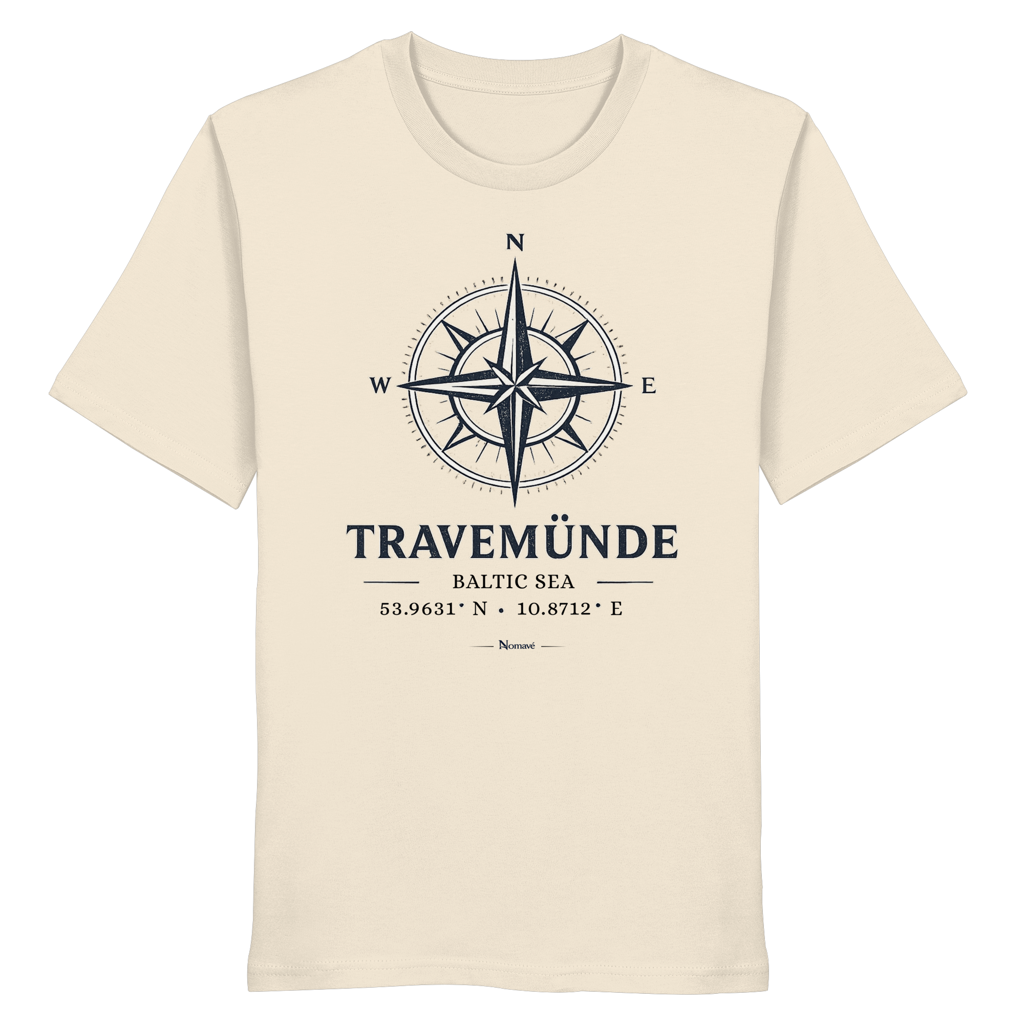 Travemünde Windrose – Baltic Sea Bio T-Shirt aus 100 % Bio-Baumwolle