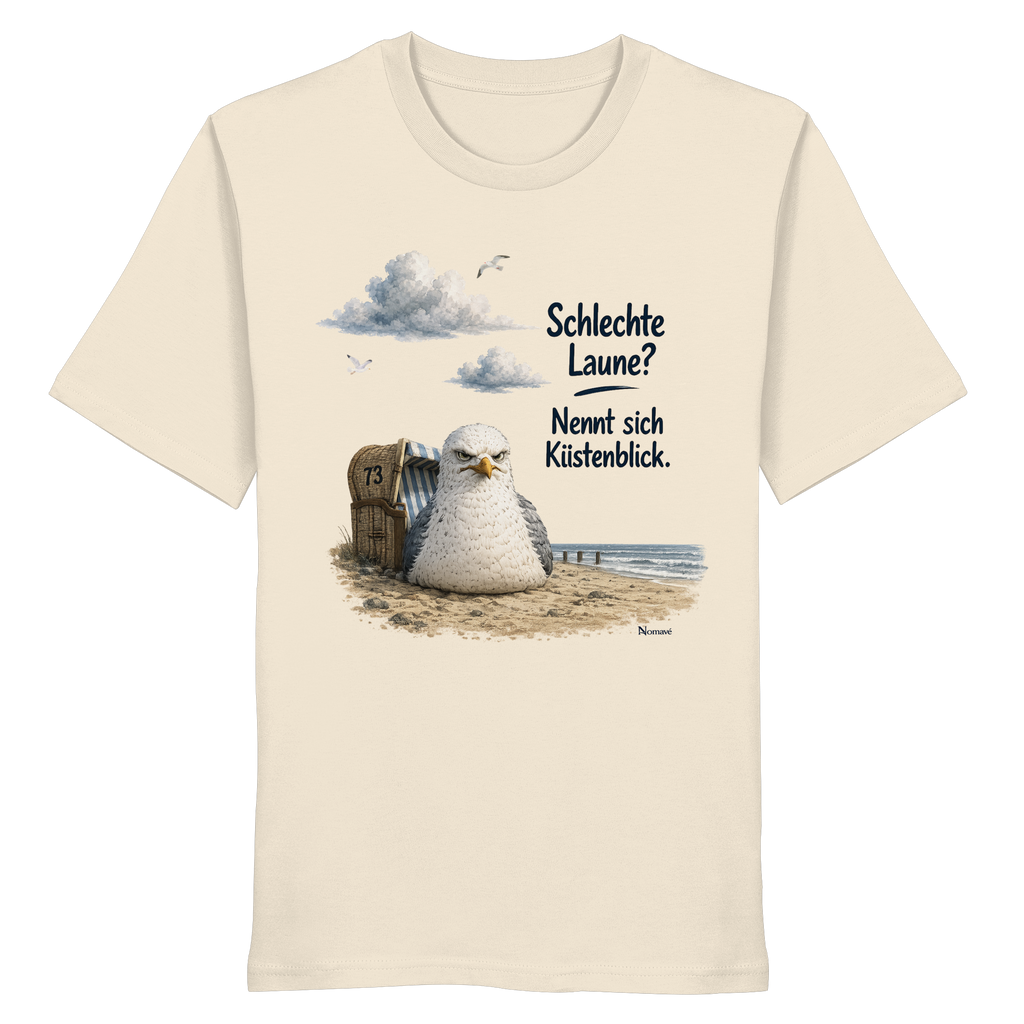 Maritimer Küstenhumor Möwen Motiv für Ostsee und Nordseefans und Meerliebhaber - Organic Shirt