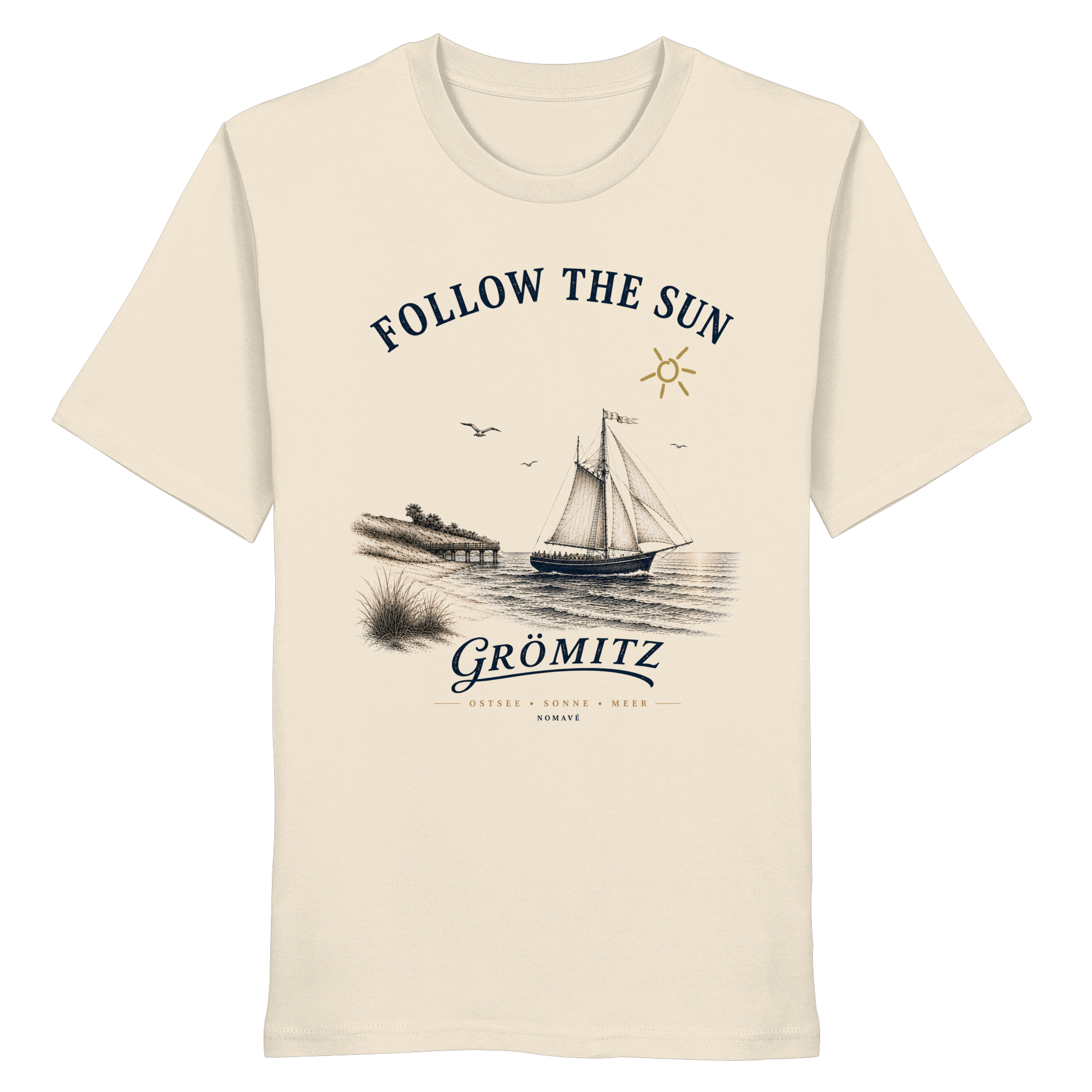 Grömitz - Follow the Sun - Bio Ostsee T - Shirt