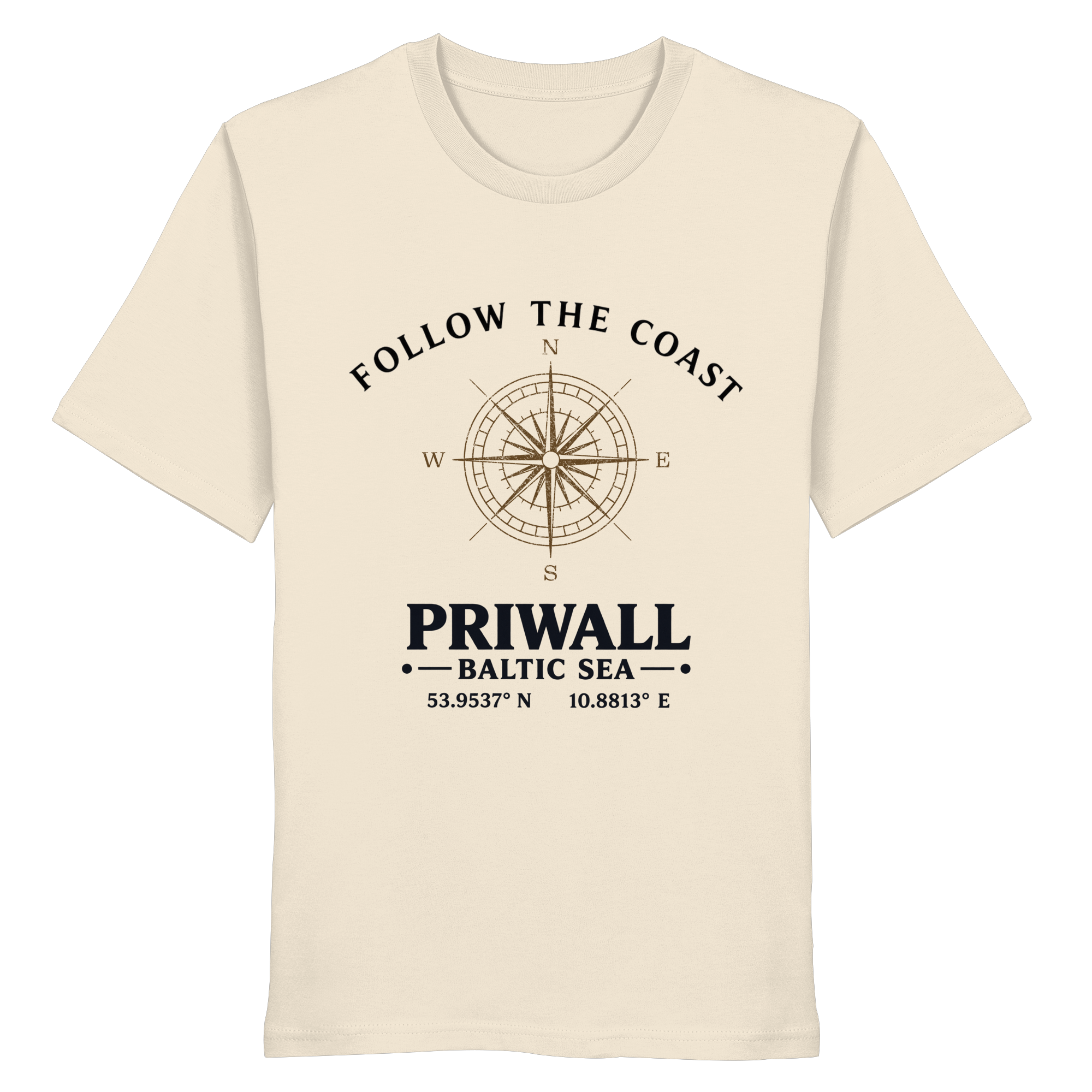 Follow the Coast – Priwall Kompass - Organic Shirt