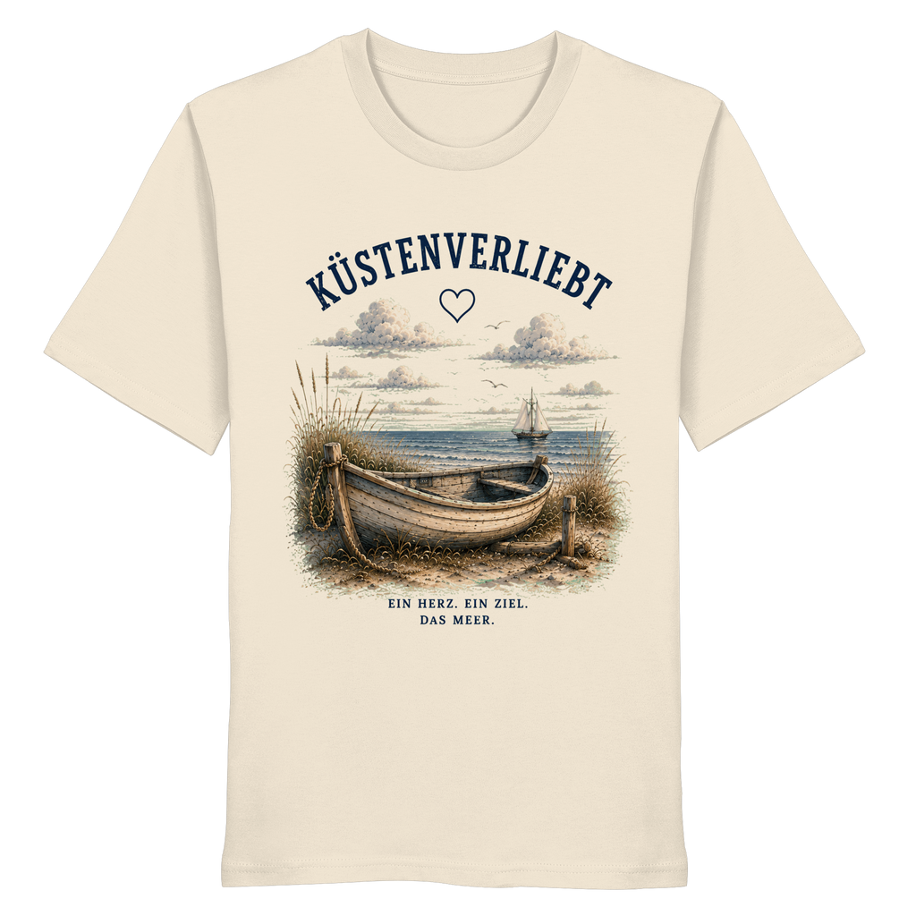 Küstenverliebt Shirt – Zuhause ist, wo das Meer ist | Küstengefühl Bio T-Shirt