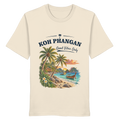 Koh Phangan Good Vibes Only – Bio T-Shirt – Original-Mockup organic shirt natural raw mit Frontprint