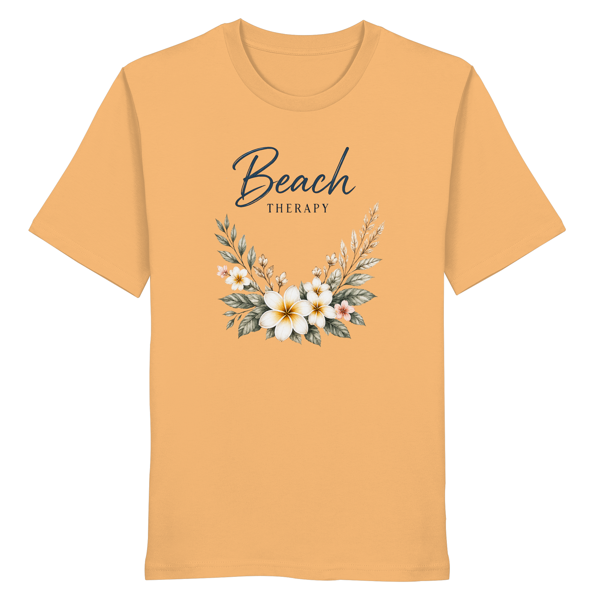 Beach Therapy | Florales Strandmotiv | Sommer | Urlaub | Meer | Blumen | - Organic Shirt