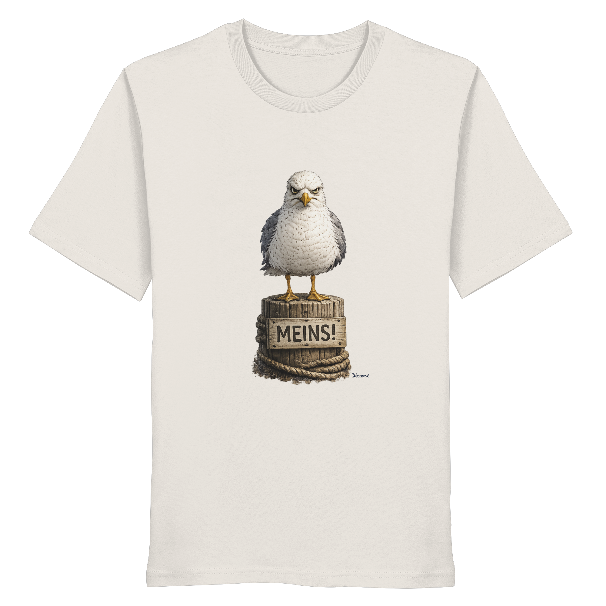 Möwe mit Meinung – MEINS! | - Organic Shirt