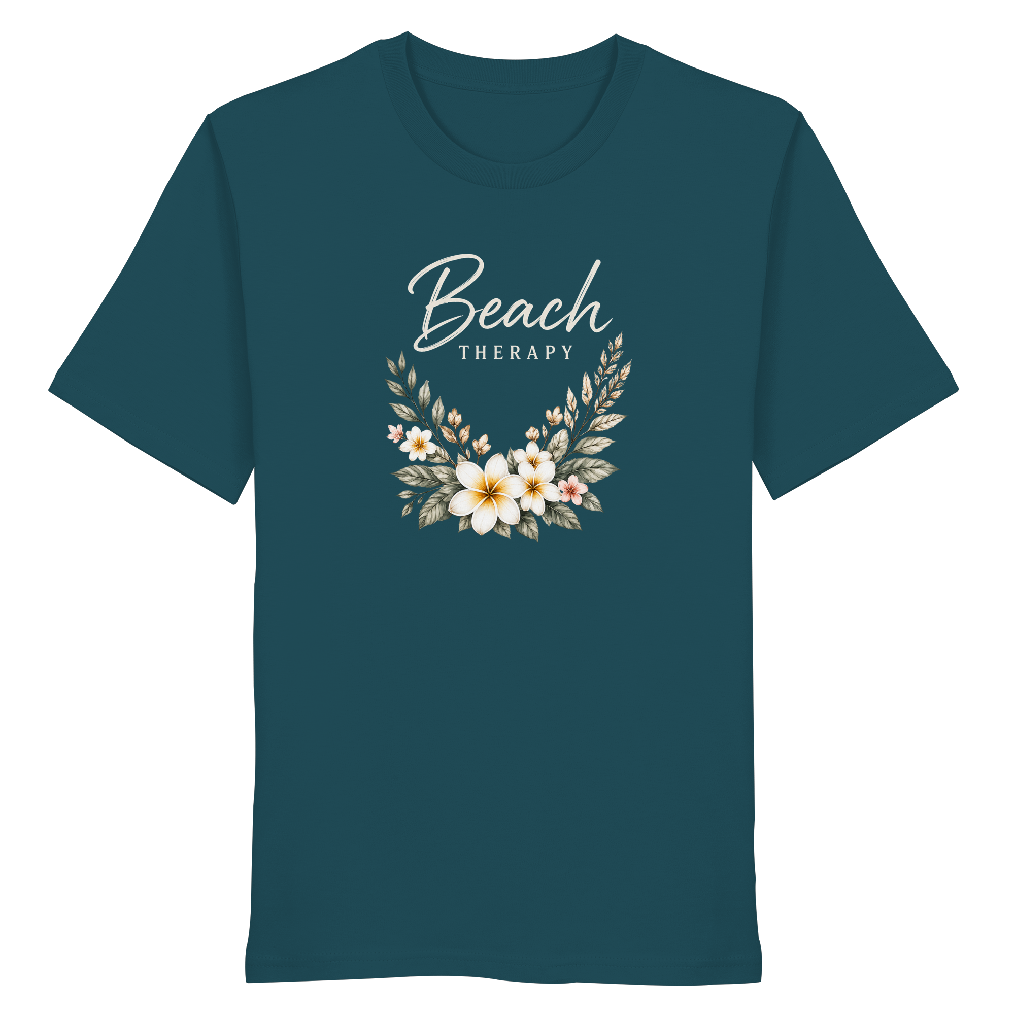 Beach Therapy – Floral Collection | Helle Schrift  - Organic Shirt