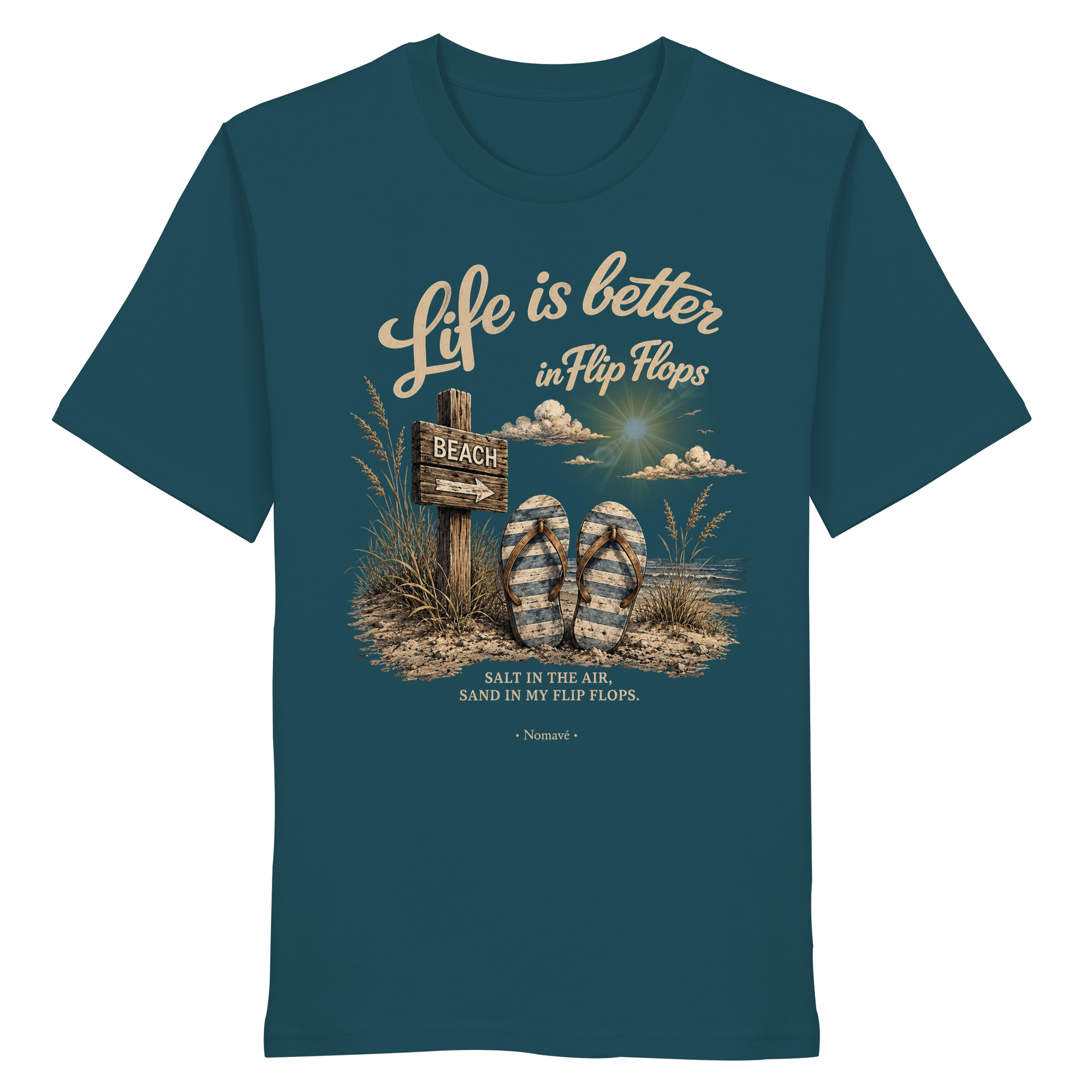 Life is better in Flip-Flops – Dark Edition | Bio T-Shirt