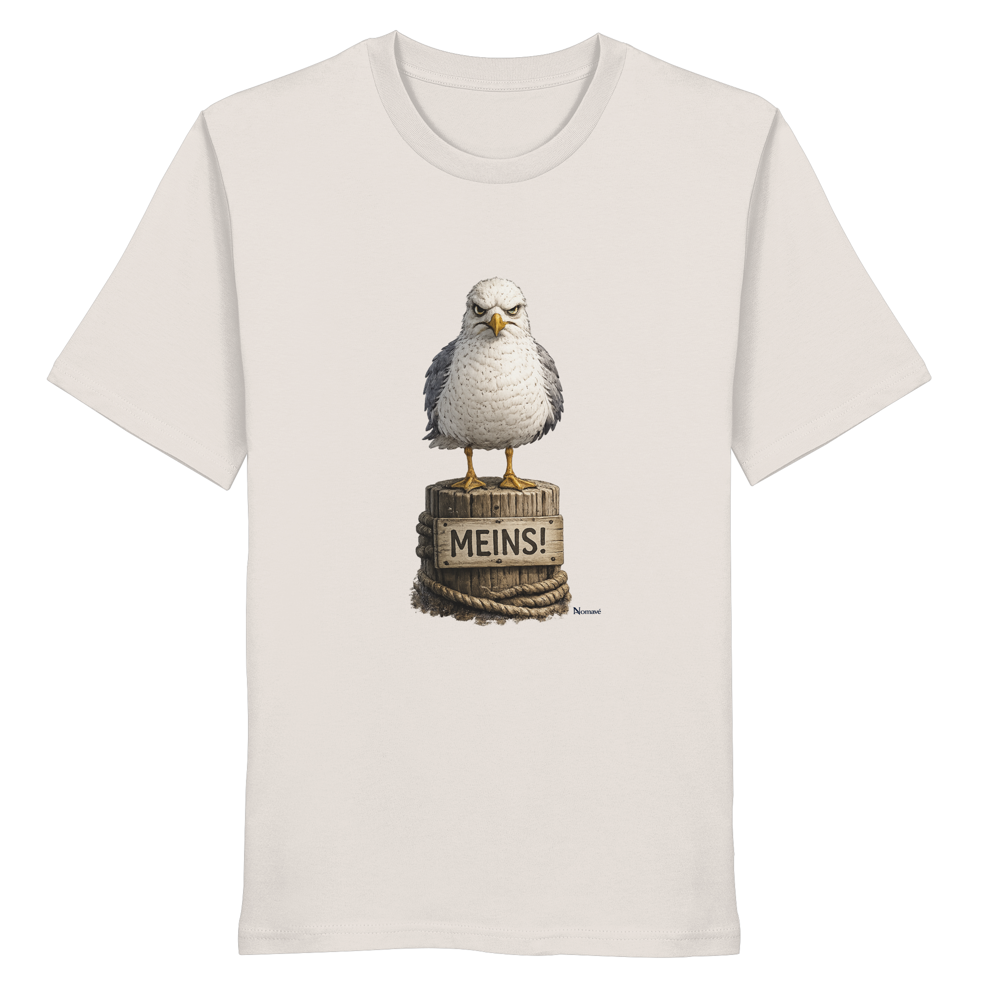 Möwe mit Meinung – MEINS! | - Organic Shirt