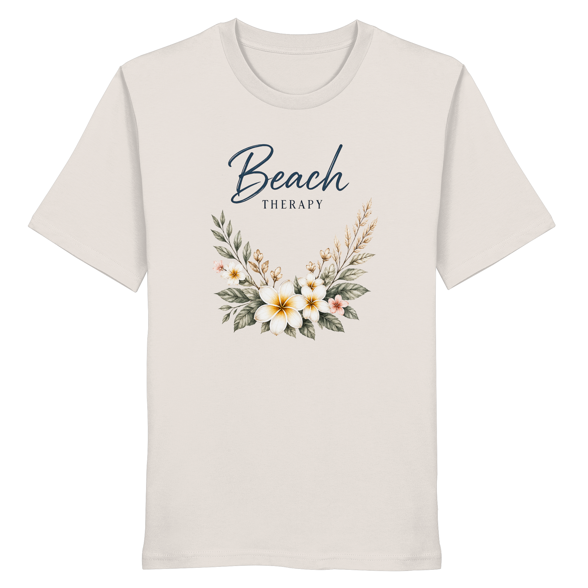 Beach Therapy | Florales Strandmotiv | Sommer | Urlaub | Meer | Blumen | - Organic Shirt