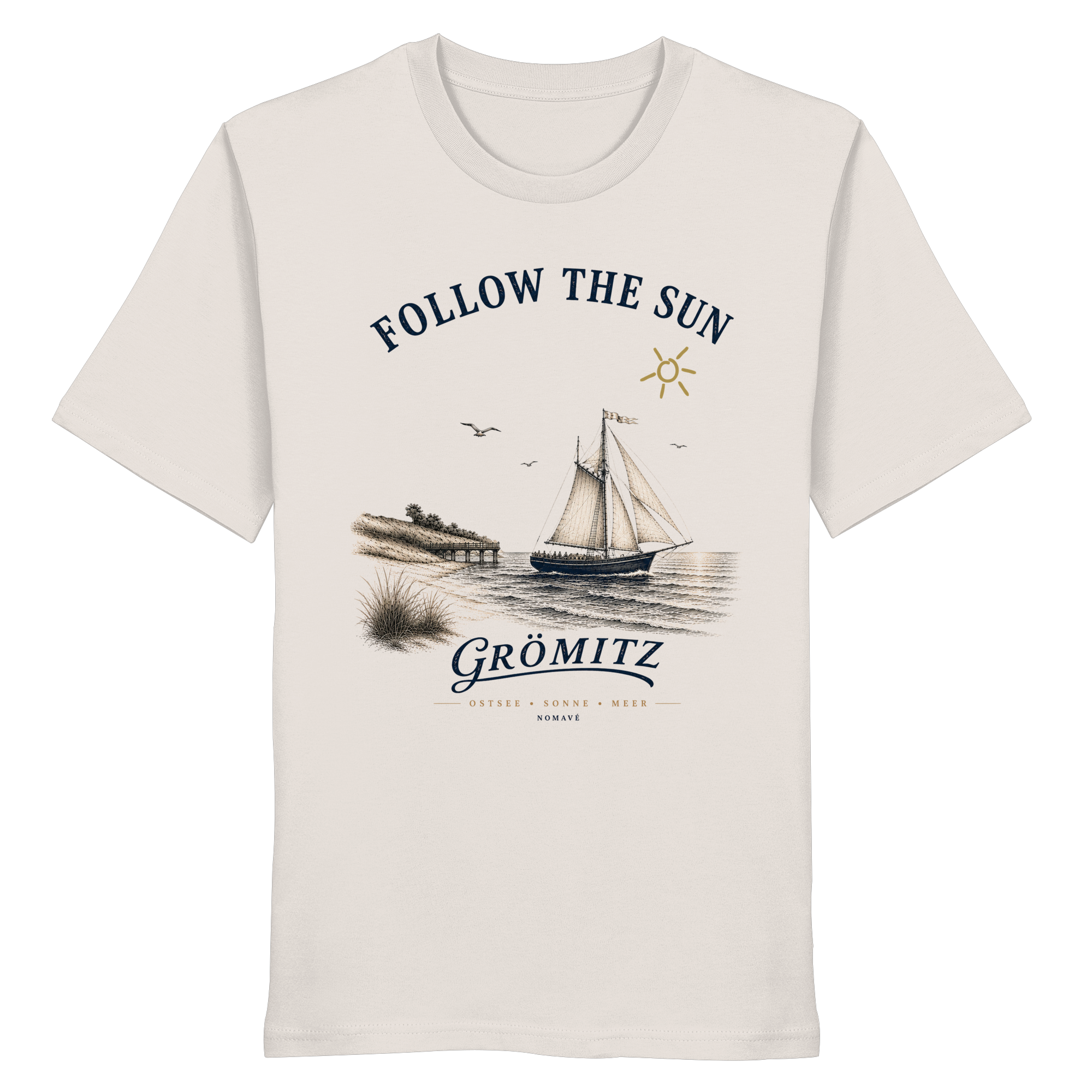 Grömitz - Follow the Sun - Bio Ostsee T - Shirt
