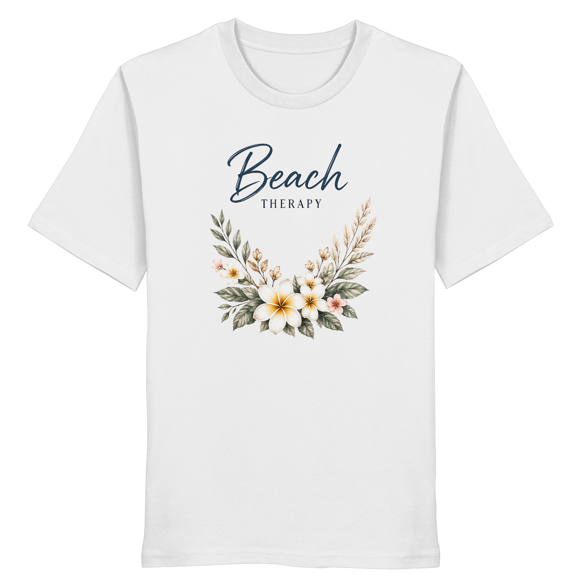 Beach Therapy | Florales Strandmotiv | Sommer | Urlaub | Meer | Blumen | - Organic Shirt