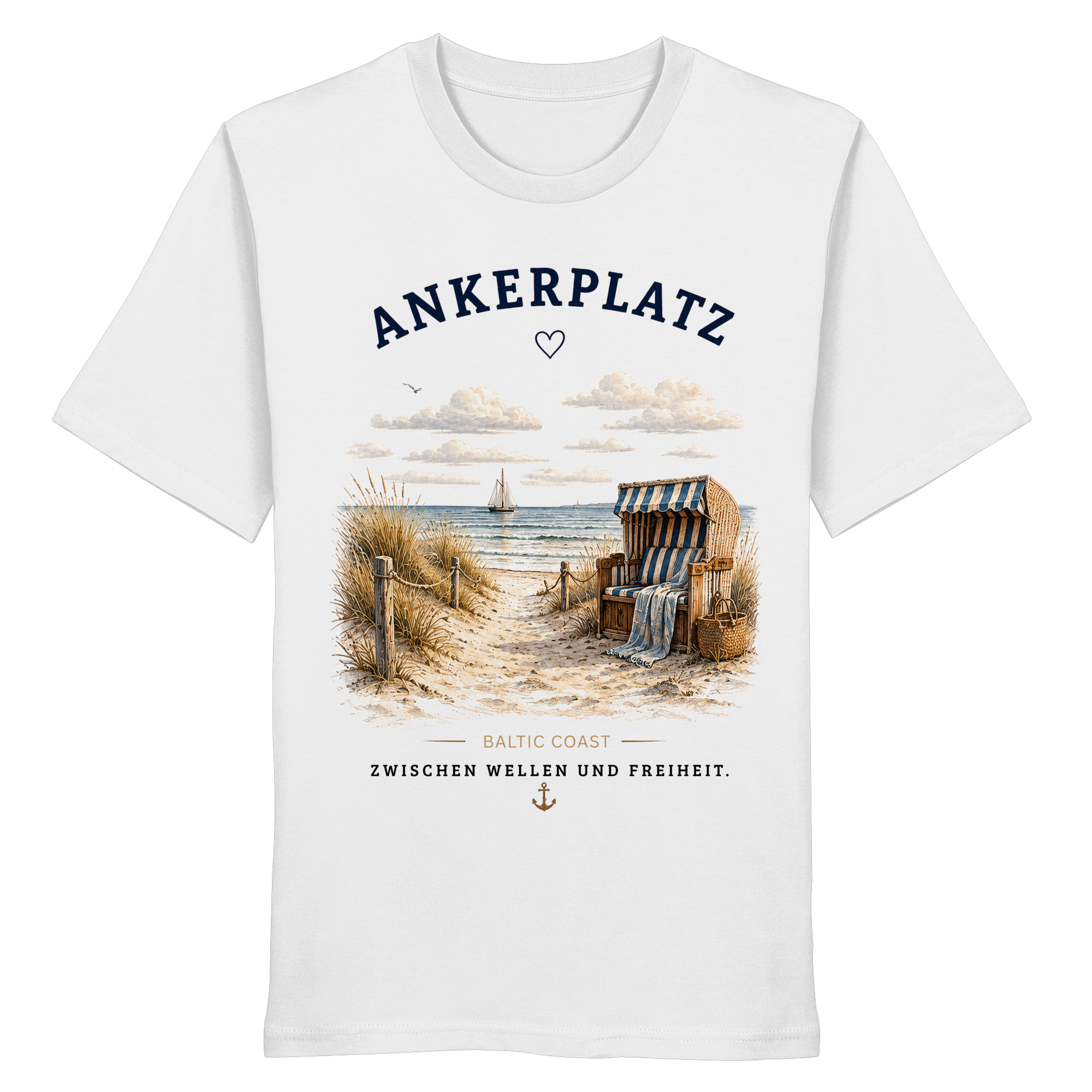 Ankerplatz Ostsee Shirt – Küstengefühl Organic T-Shirt Unisex