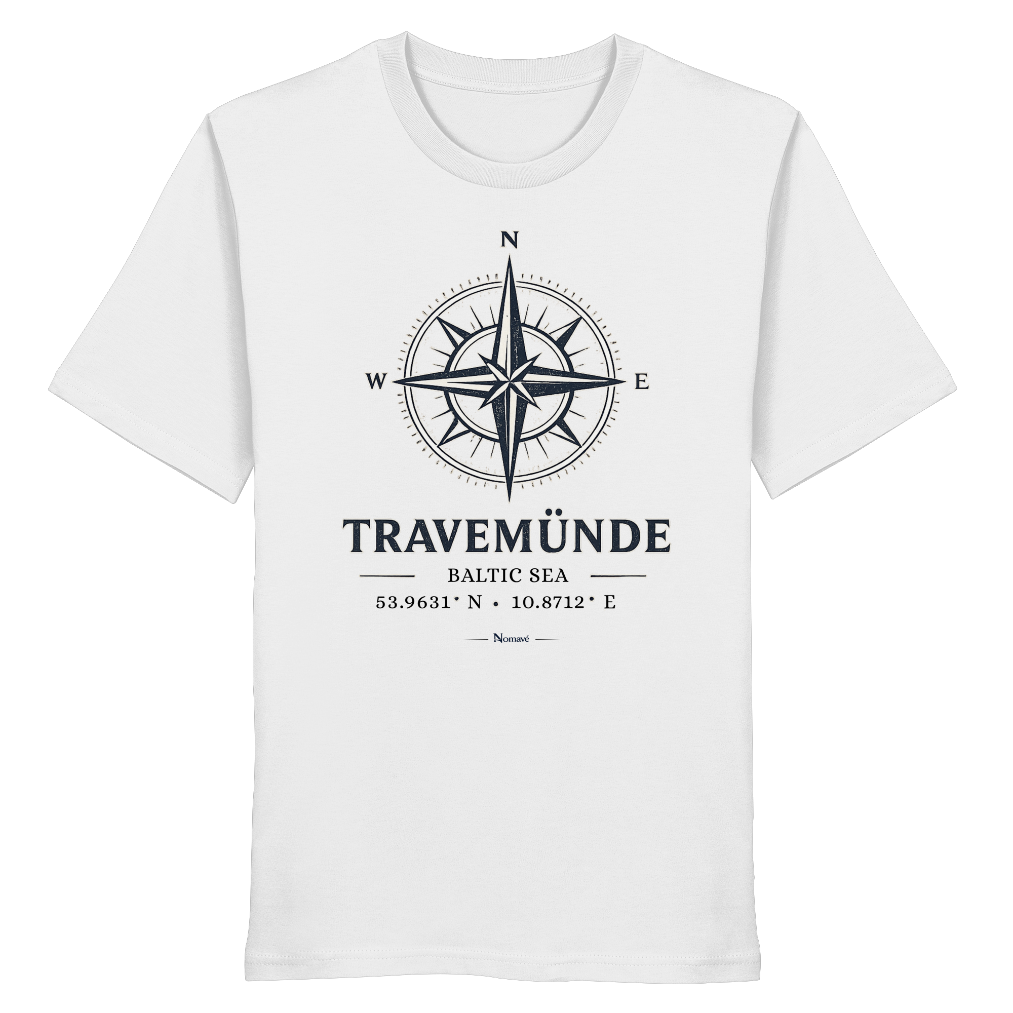 Travemünde Windrose – Baltic Sea Bio T-Shirt aus 100 % Bio-Baumwolle
