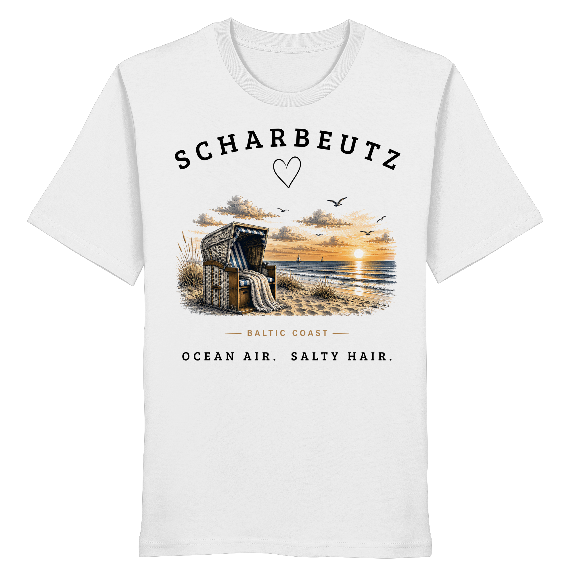 Scharbeutz Ostsee Shirt – Strandkorb Sonnenuntergang