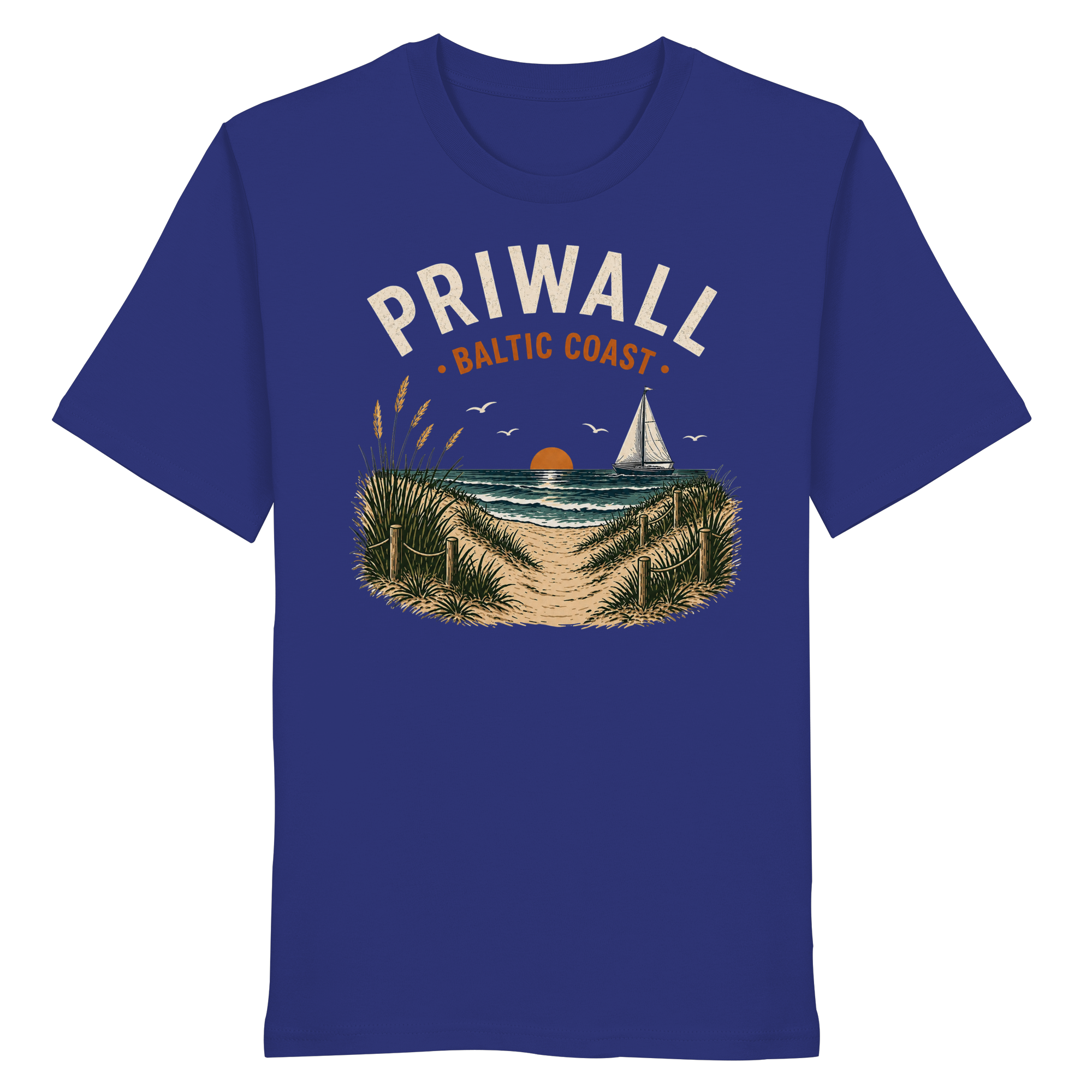 Baltic Coast Shirt  – Priwall Ostsee – Organic Unisex (Dark Collection)