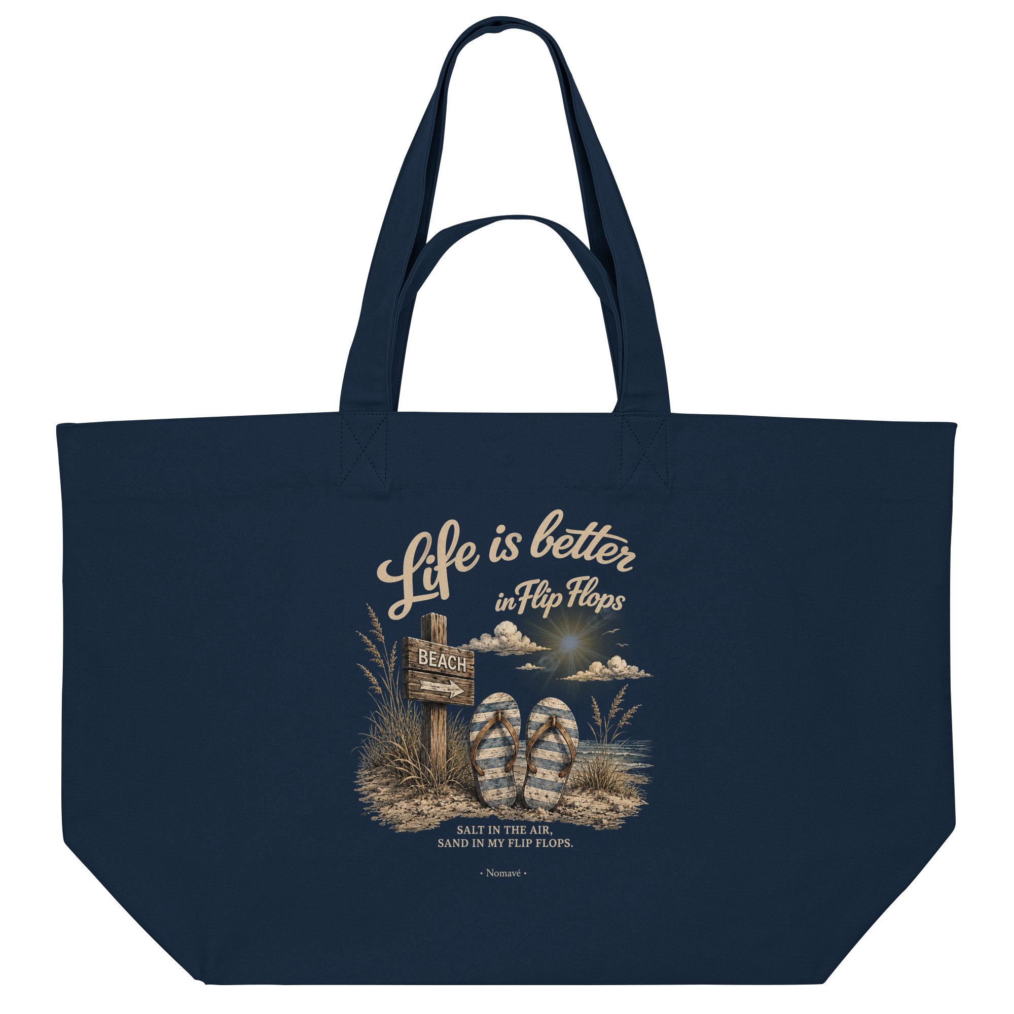 Life-is-better-in-Flip-Flops-Dark-Edition - Organic Shopping-Bag