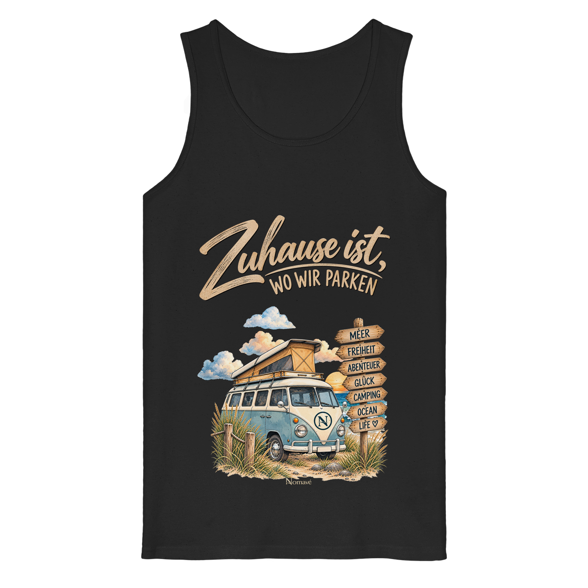 Zuhause ist, wo wir parken – Vanlife & Camping - Bio Tank Top