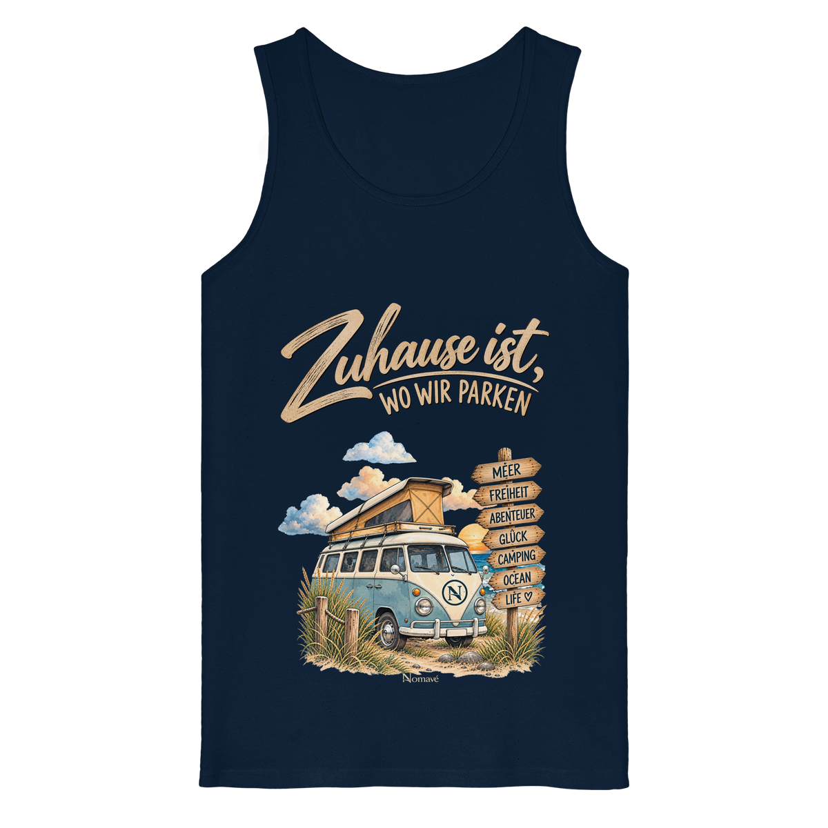 Zuhause ist, wo wir parken – Vanlife & Camping - Bio Tank Top