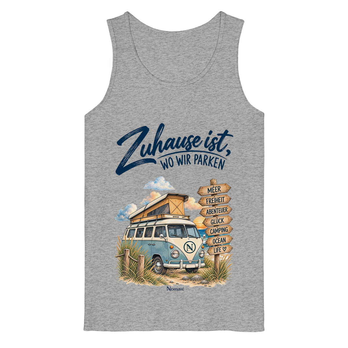 Zuhause ist, wo wir parken – Vanlife & Camping - Bio Tank Top