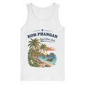 Koh Phangan Good Vibes Only – Bio Tank Top – Original-Mockup organic tank top white mit Frontprint