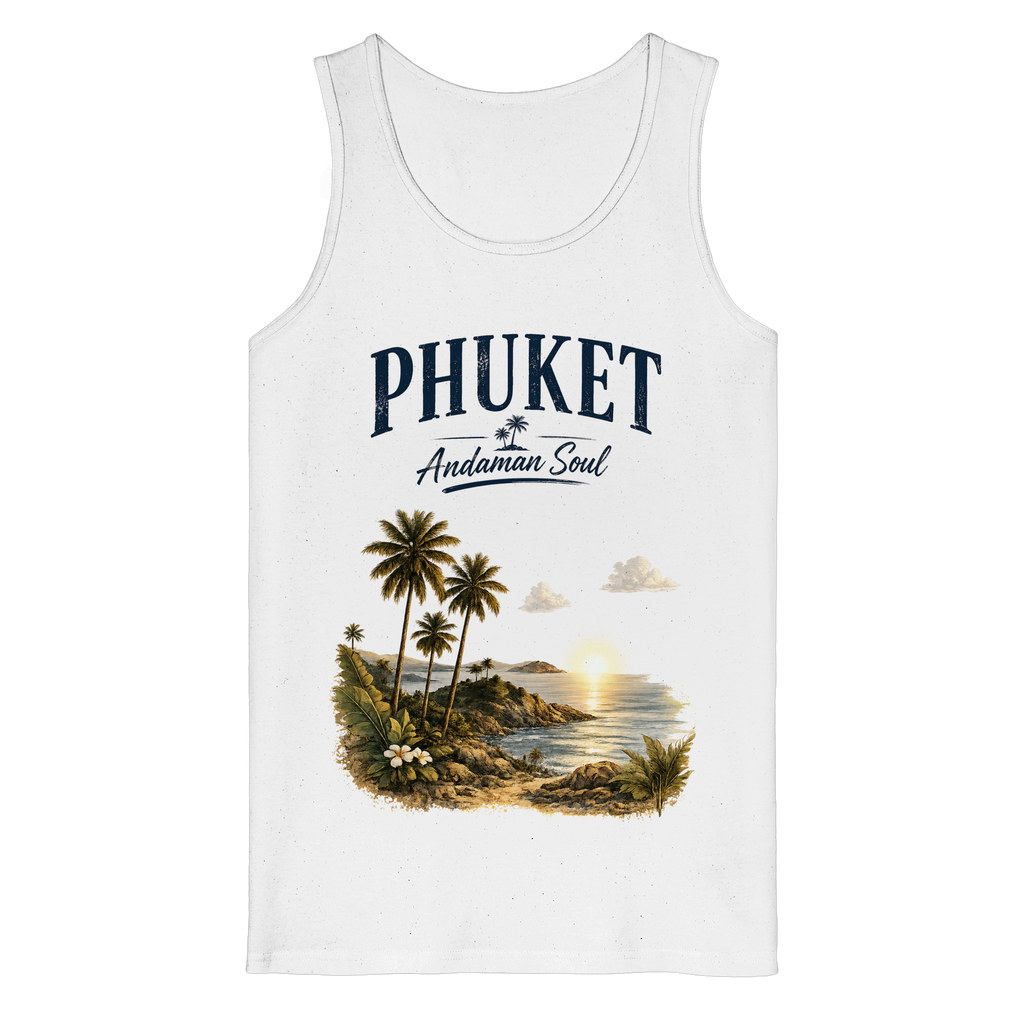 Freigestelltes weißes Phuket Andaman Soul Bio-Tanktop