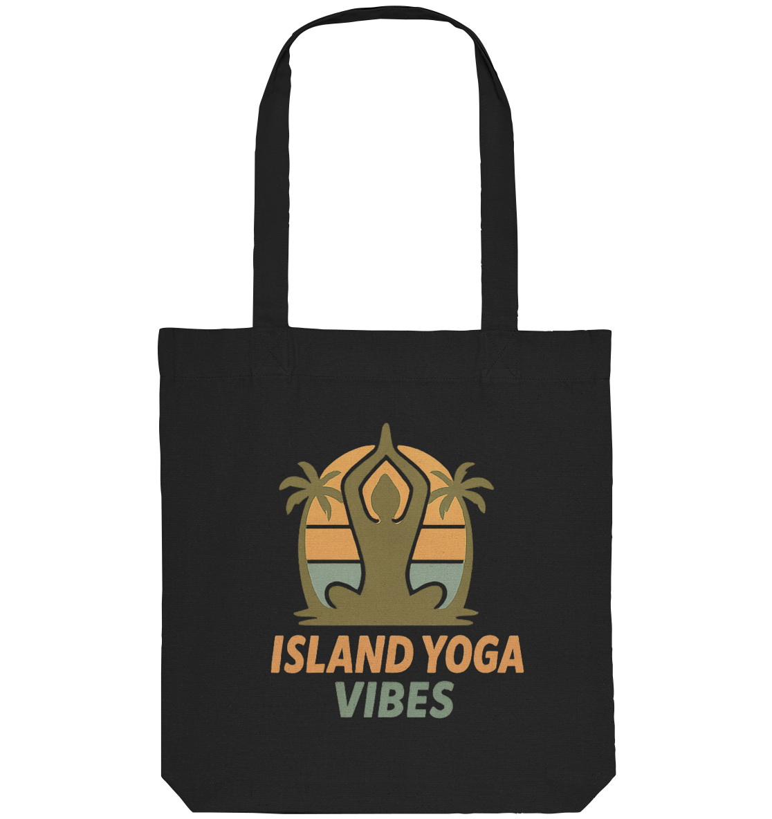 Island Yoga Vibes – Sunset Yoga Design | Tropical Meditation  - Organic Tote-Bag