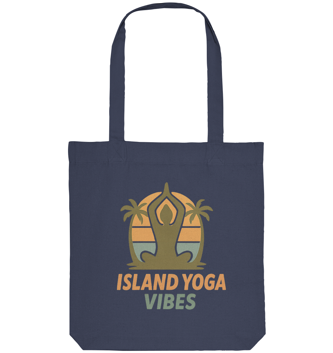 Island Yoga Vibes – Sunset Yoga Design | Tropical Meditation  - Organic Tote-Bag