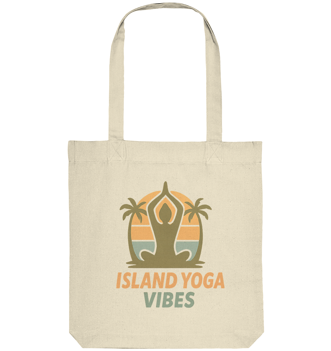 Island Yoga Vibes – Sunset Yoga Design | Tropical Meditation  - Organic Tote-Bag