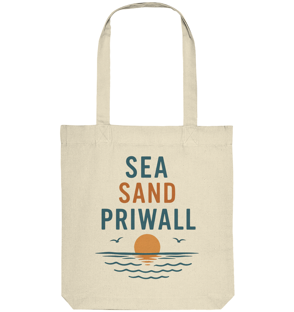 Priwall Vibes Stofftasche – Sea Sand Baltic Coast – Ostsee Tote Bag