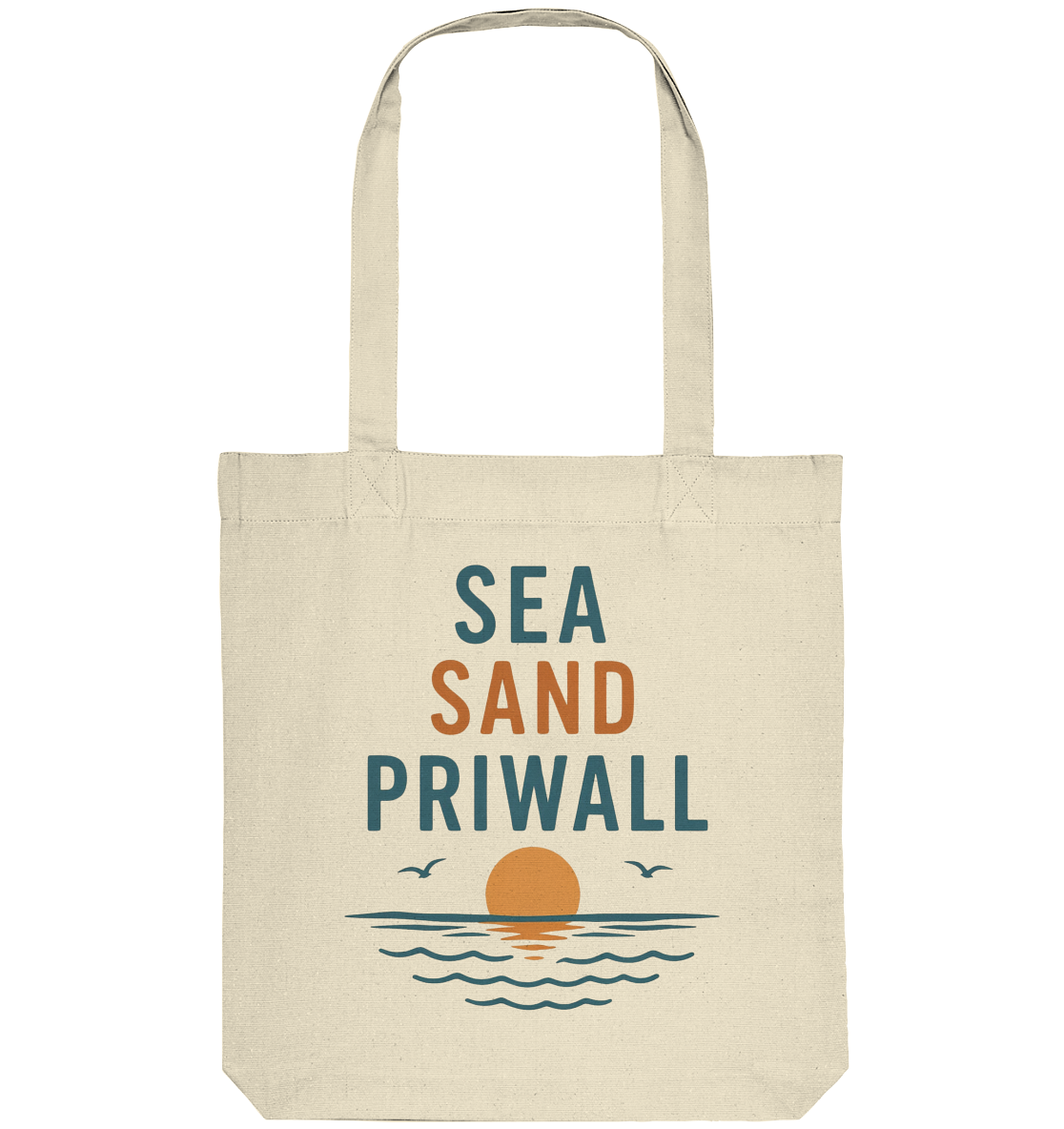 Priwall Vibes Stofftasche – Sea Sand Baltic Coast – Ostsee Tote Bag
