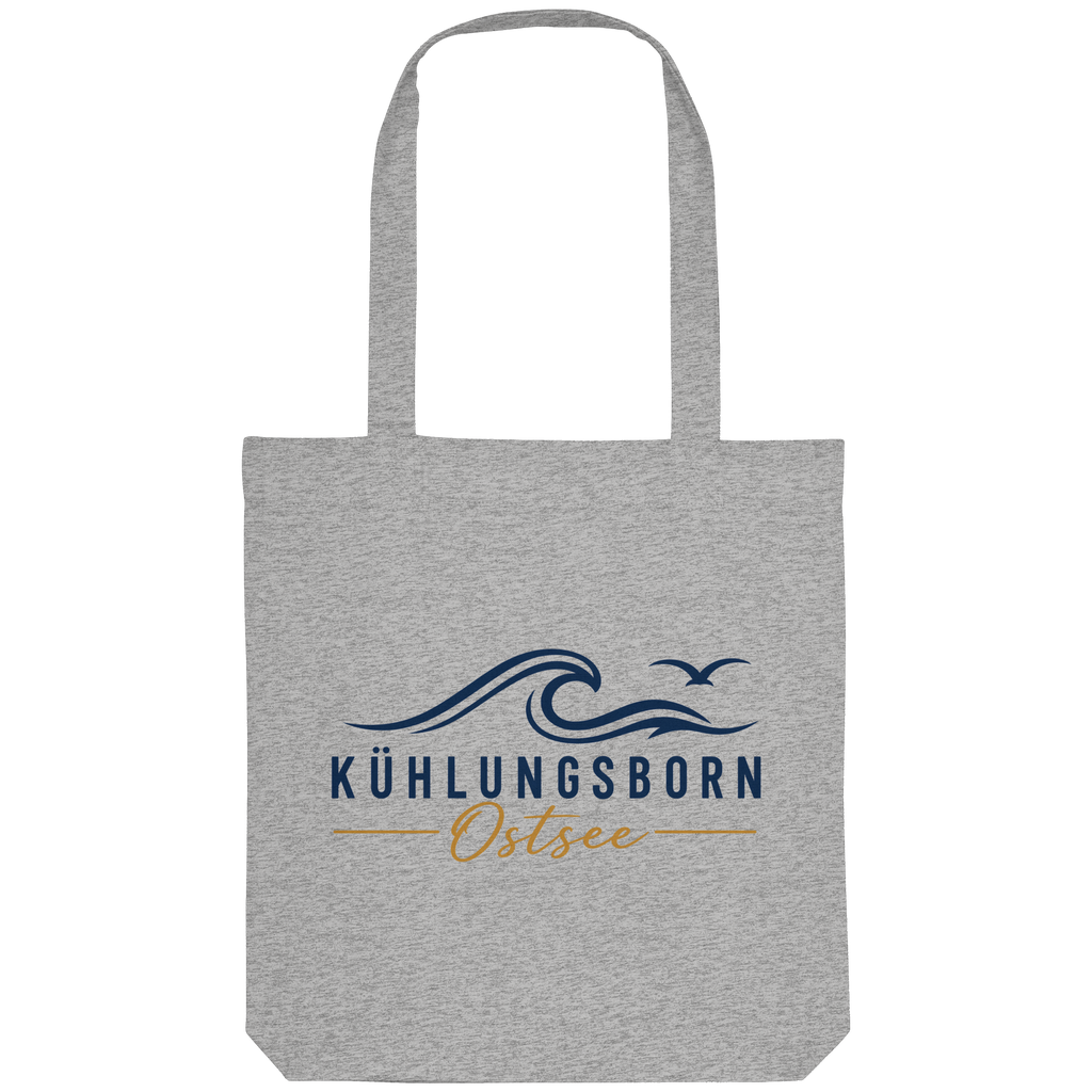 Kühlungsborn Baltic Waves Canvas-Tote-Bag Light Edition in Heather Grey – originales Shirtigo-Produktmockup