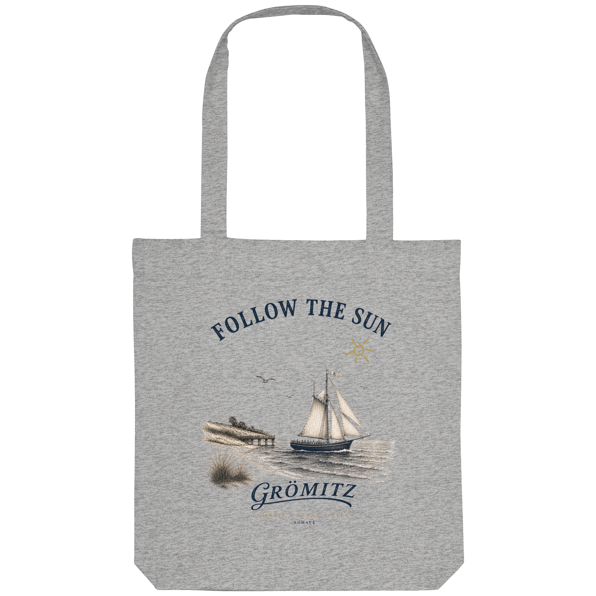 Grömitz - Follow the Sun - Ostsee Tasche - Einkaufstasche