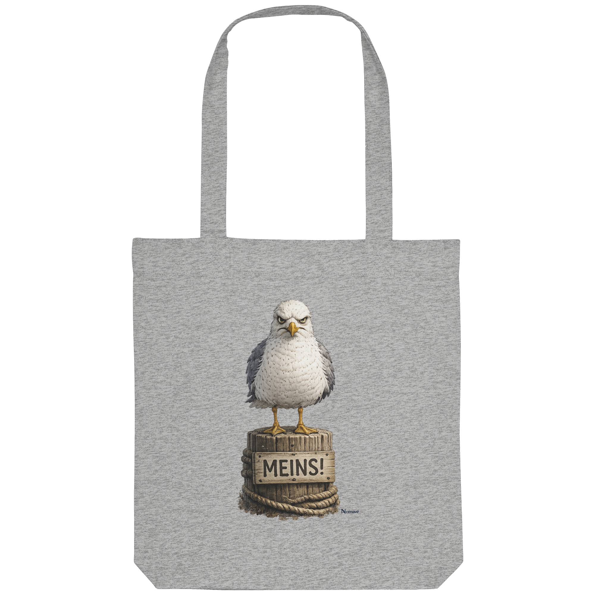 Möwe mit Meinung – MEINS! | - Organic Tote-Bag