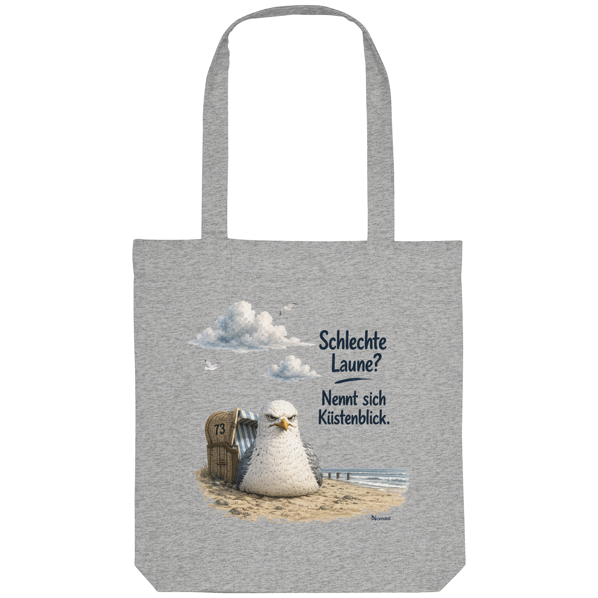 Maritimer Küstenhumor Möwen Motiv für Ostsee und Nordseefans und Meerliebhaber - Organic Tote-Bag