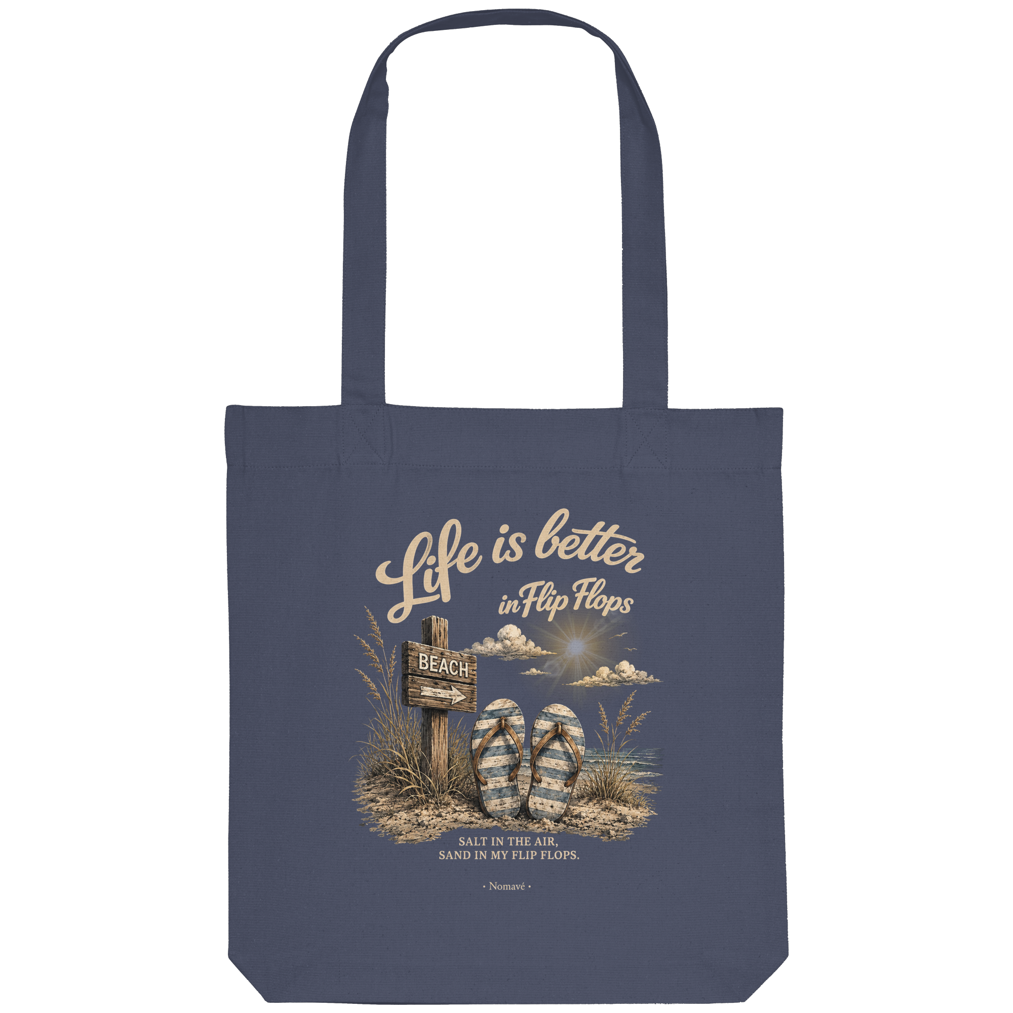 Life-is-better-in-Flip-Flops-Dark-Edition - Organic Tote-Bag
